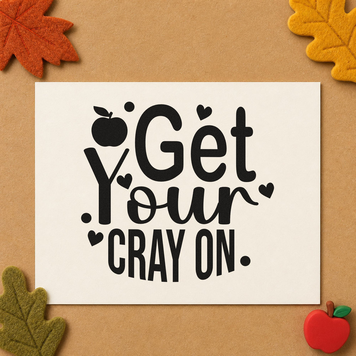 Get Your Cray On rubber stamp printed in black ink, ready for get your cray cards and similar paper crafts.
