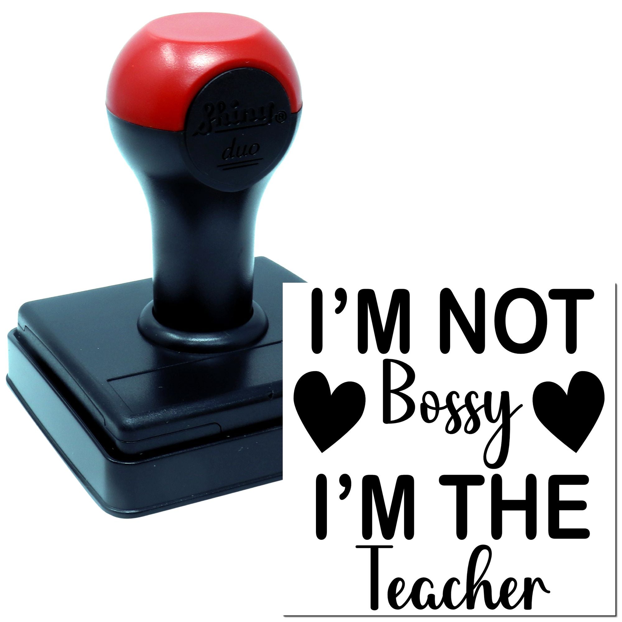 Duo Assertive Teacher With Heartfelt Sass Hand Stamp