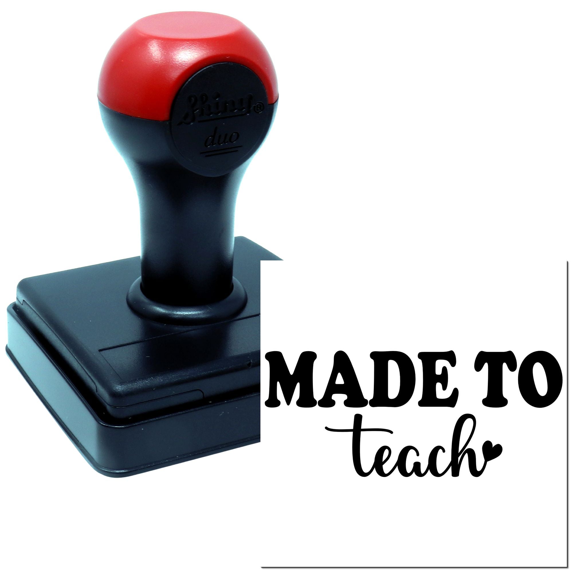 Duo Made To Teach Heart Logo Hand Stamp
