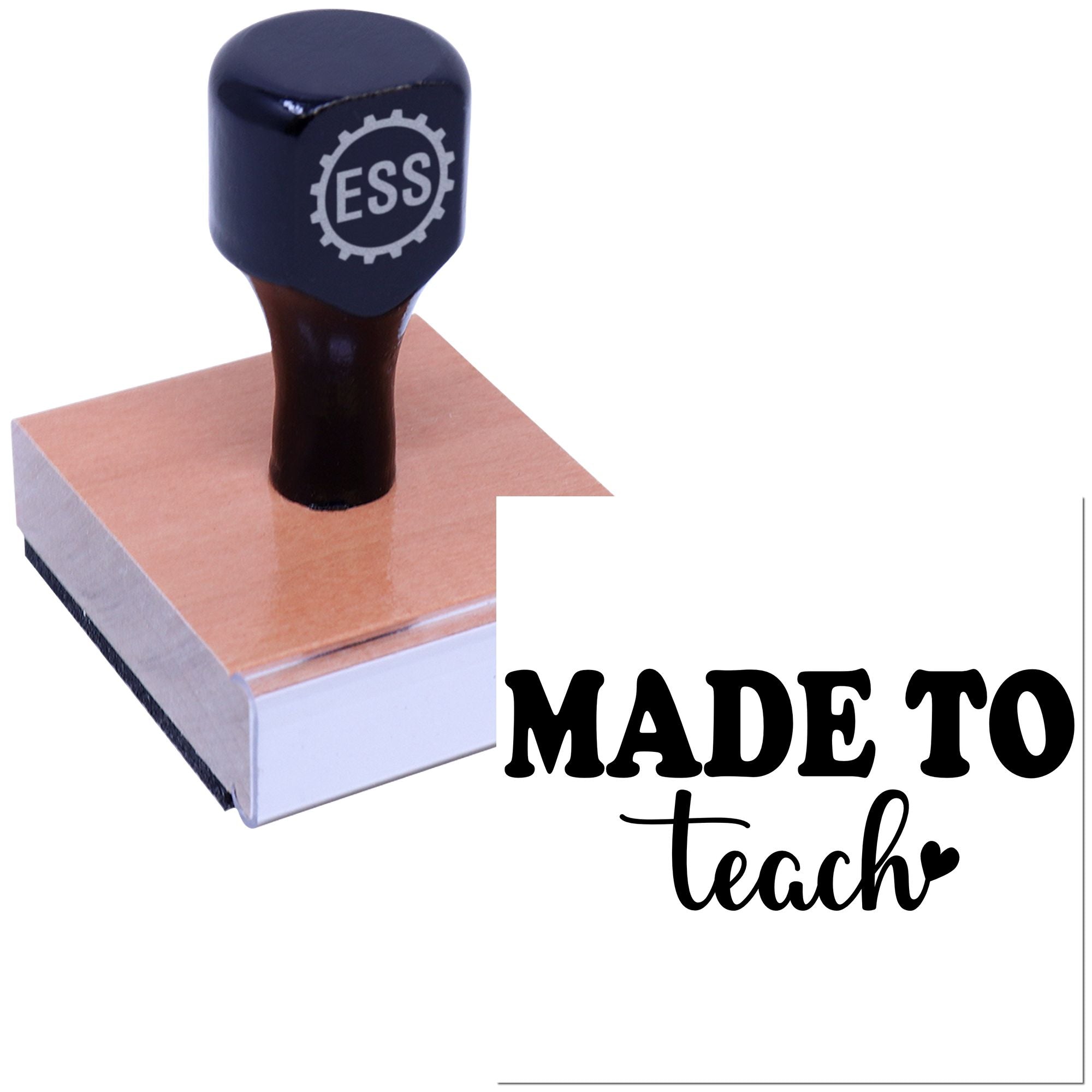 Designed To Educate Card Rubber Stamp