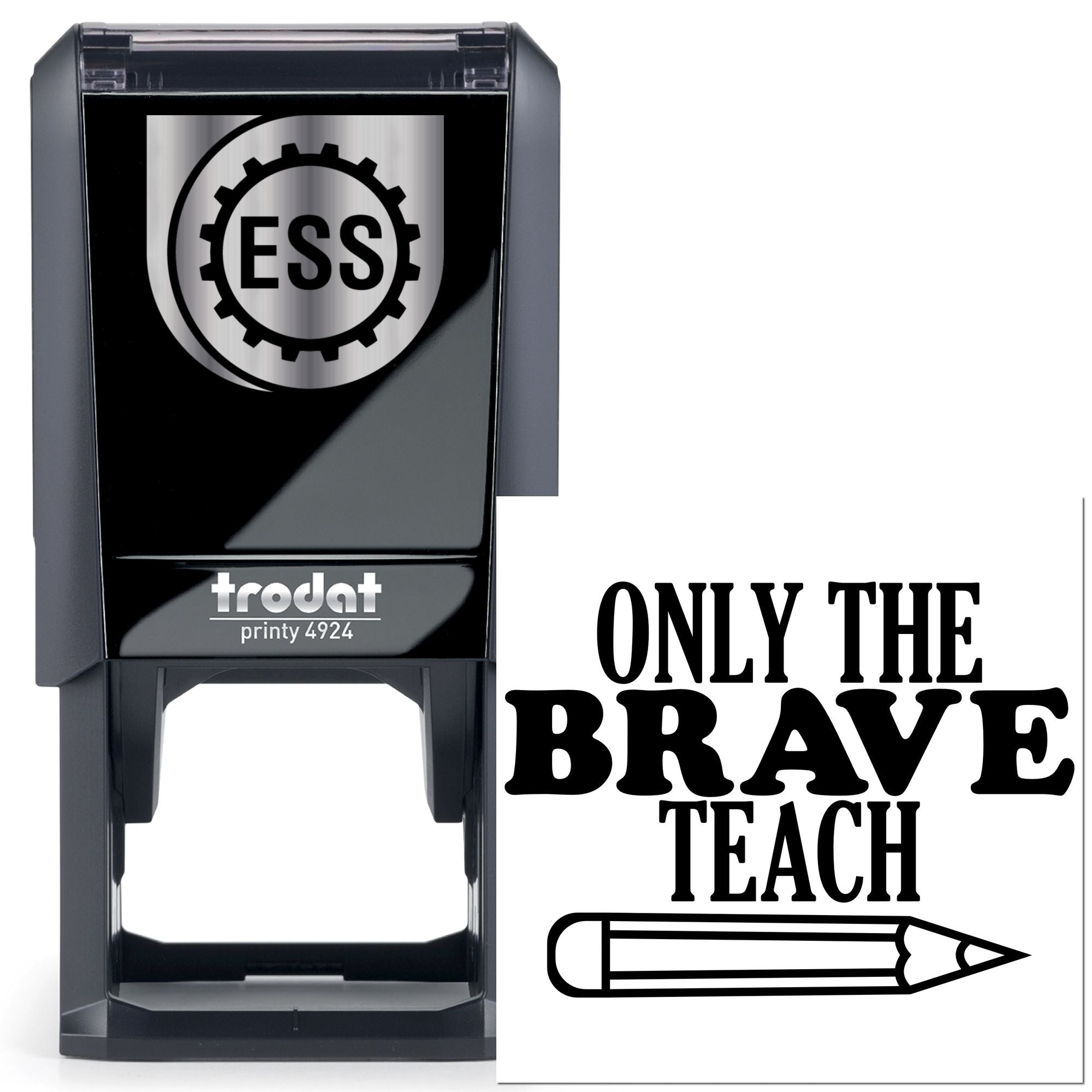 Self-Inking Brave Teacher Papercraft Stamp