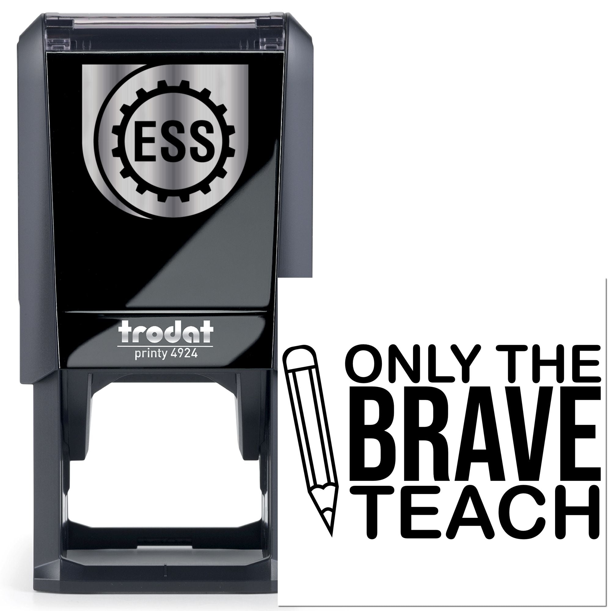 Self-Inking Brave Teacher Paper Craft Stamp