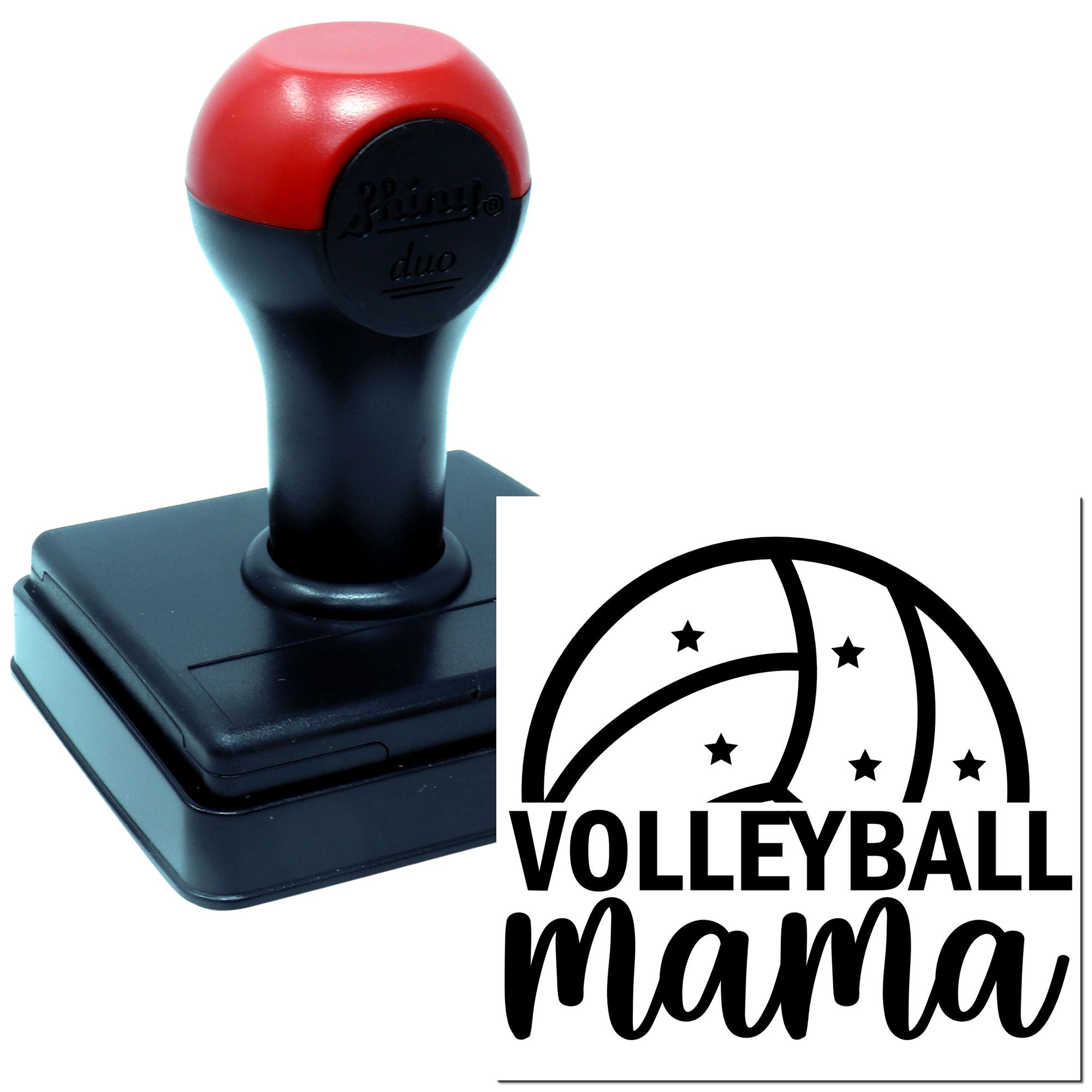 Duo Stylish Volleyball Mama With Stars Hand Stamp