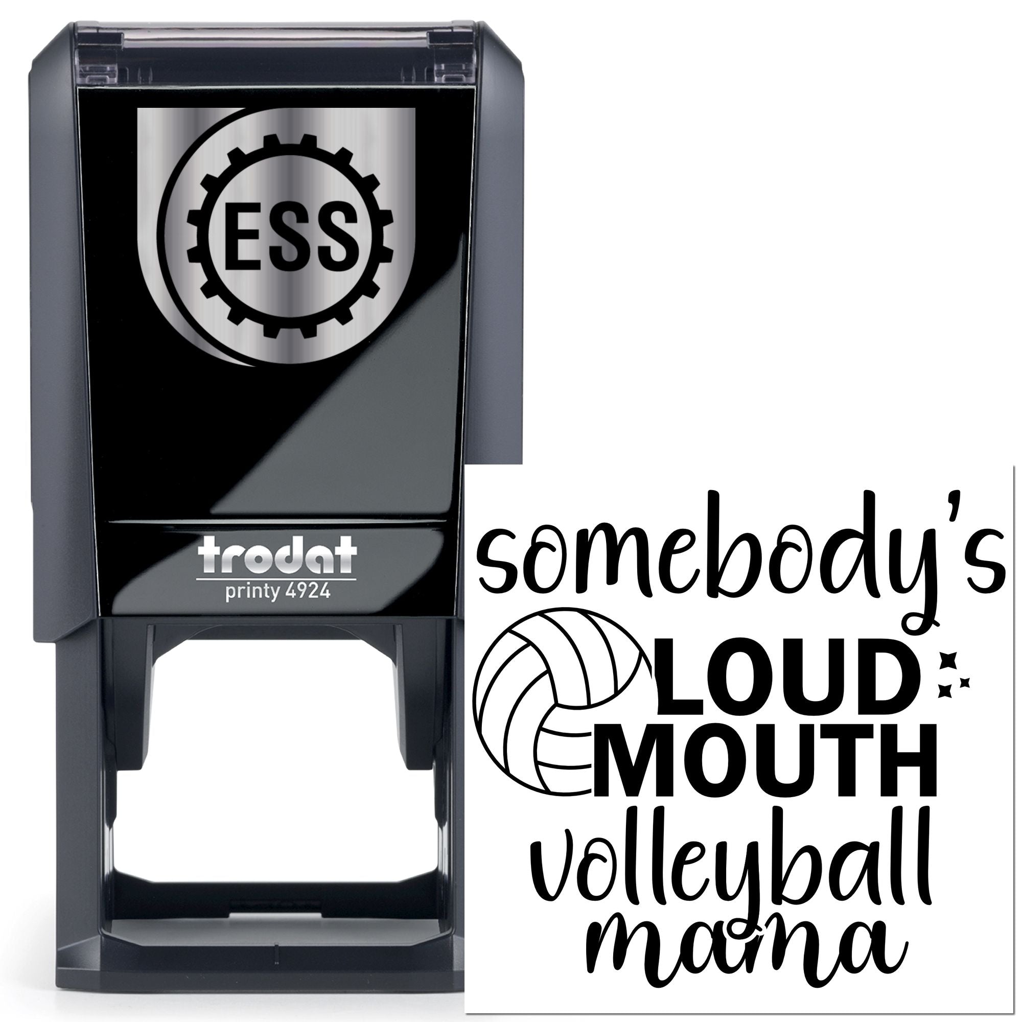 Self-Inking Volleyball Mom Mini Card Stamp