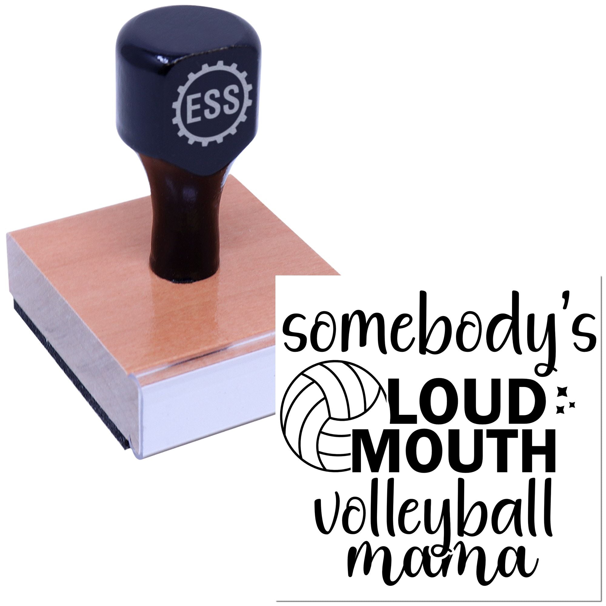 Loud Court Mama Postcard Rubber Stamp