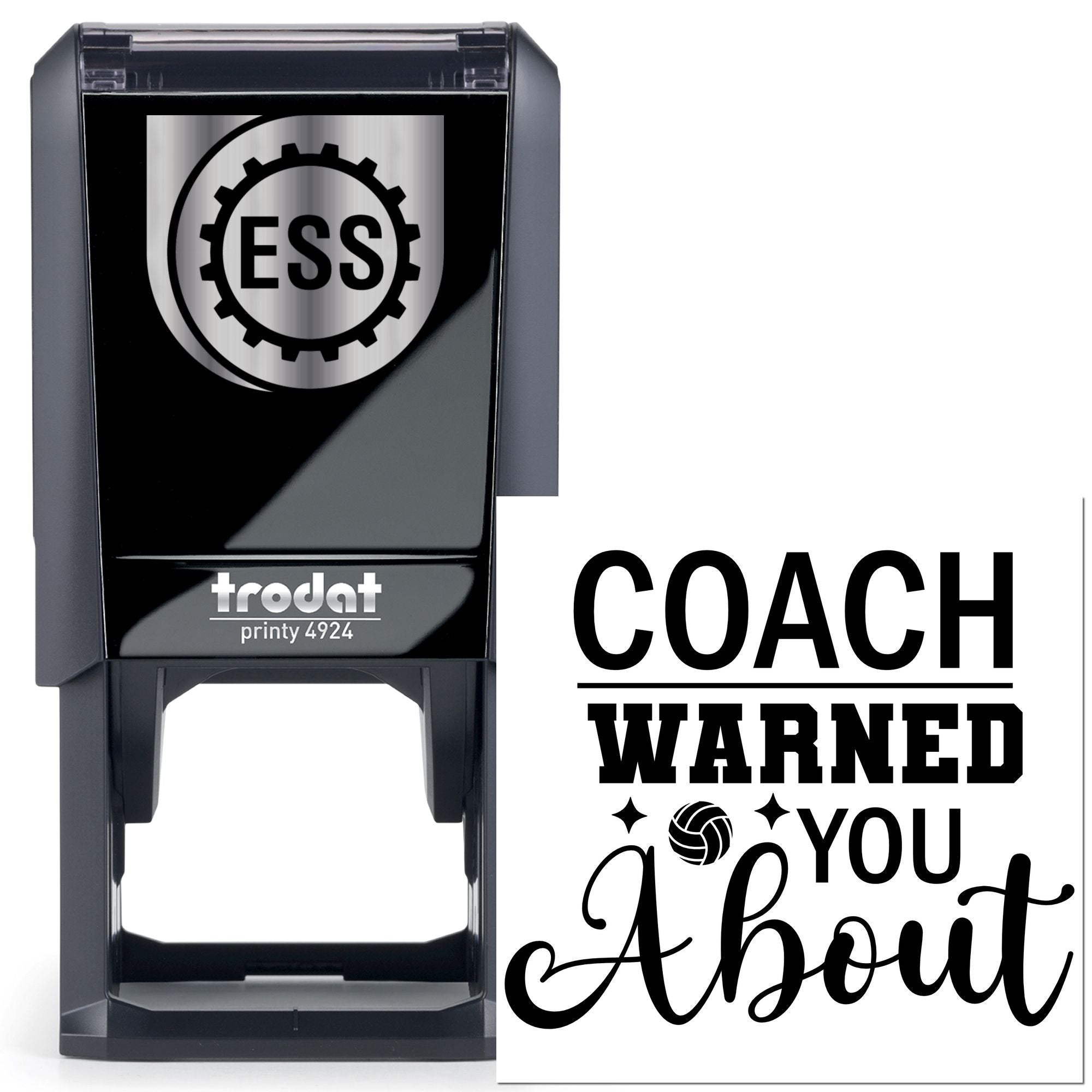 Self-Inking Coach Warning Tag Stamp