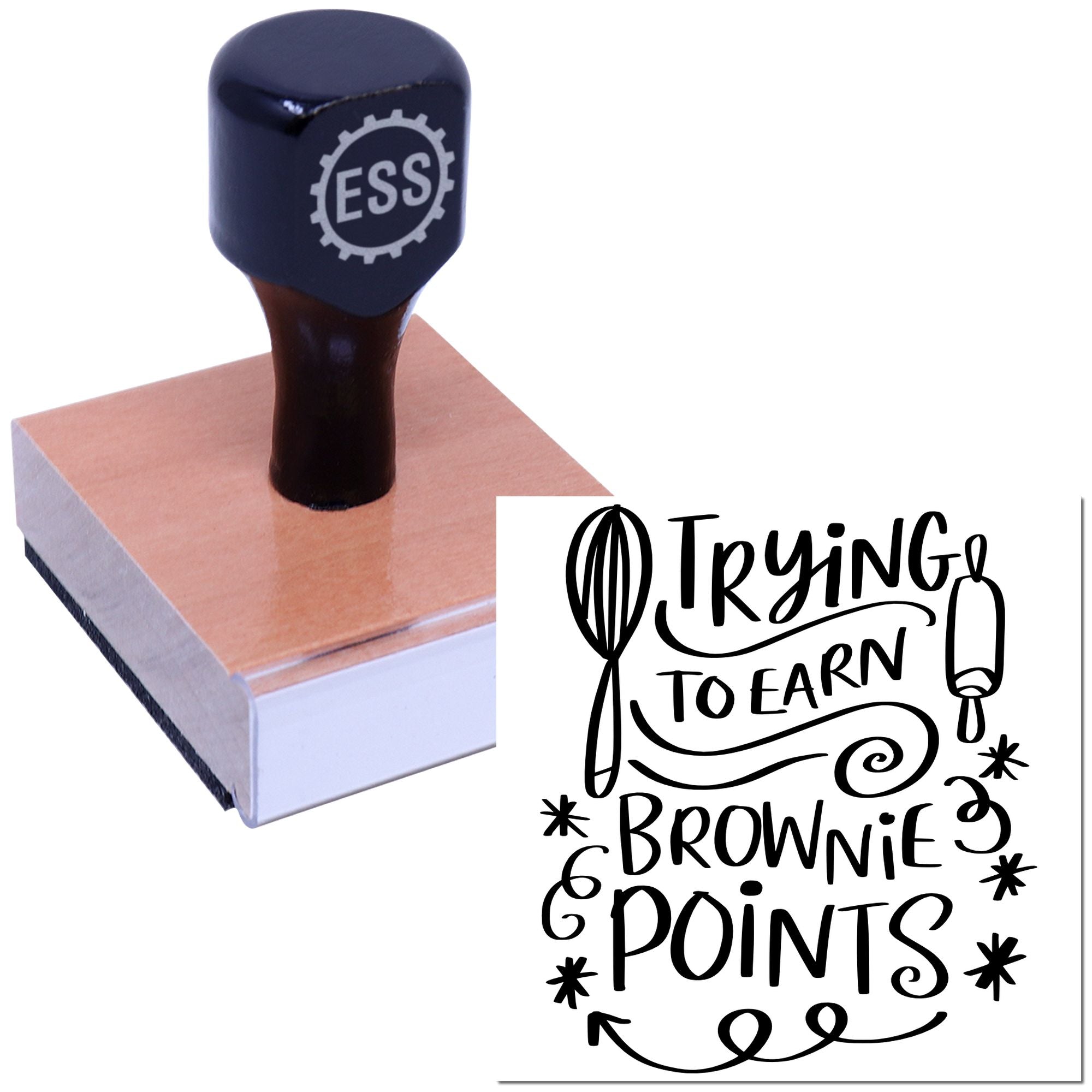 Brownie Points Mission Paper Craft Rubber Stamp