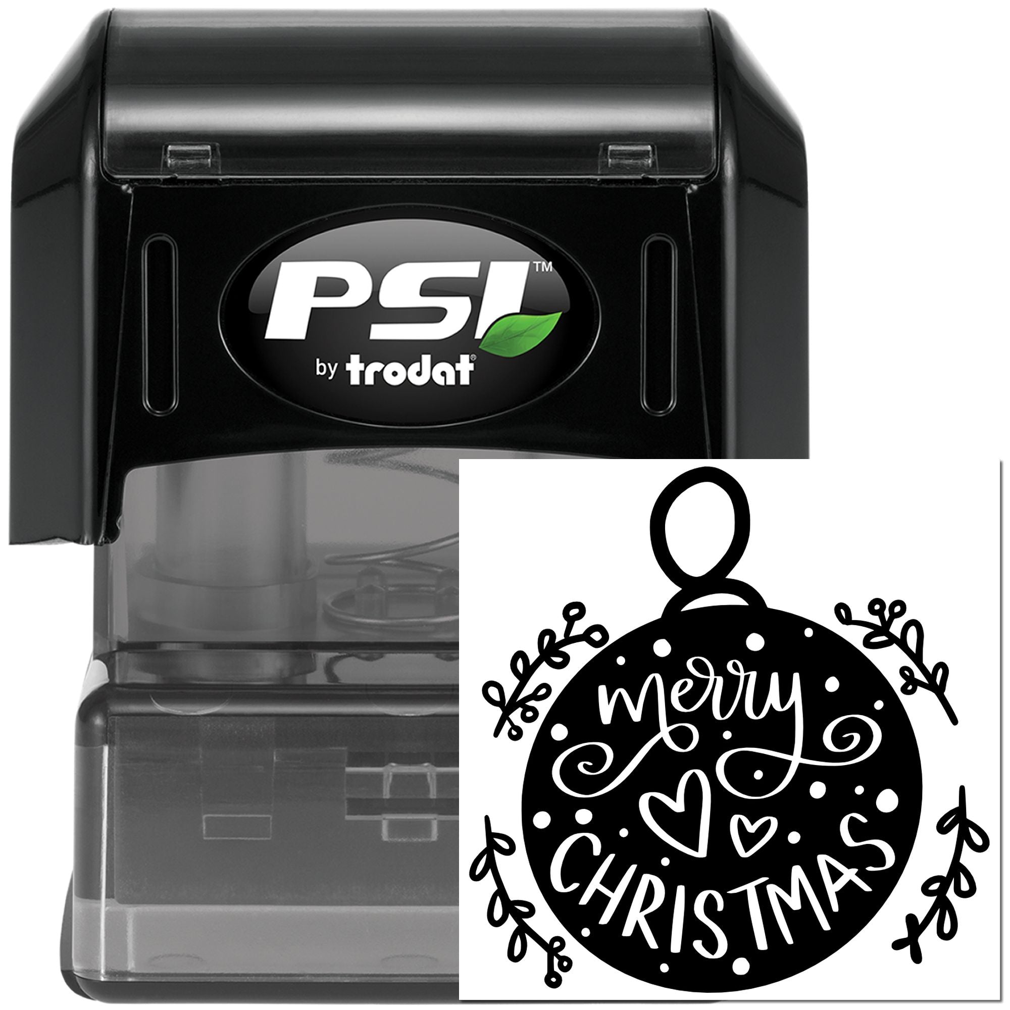 Pre-Inked Merry Christmas Ornament Handcraft Stamp