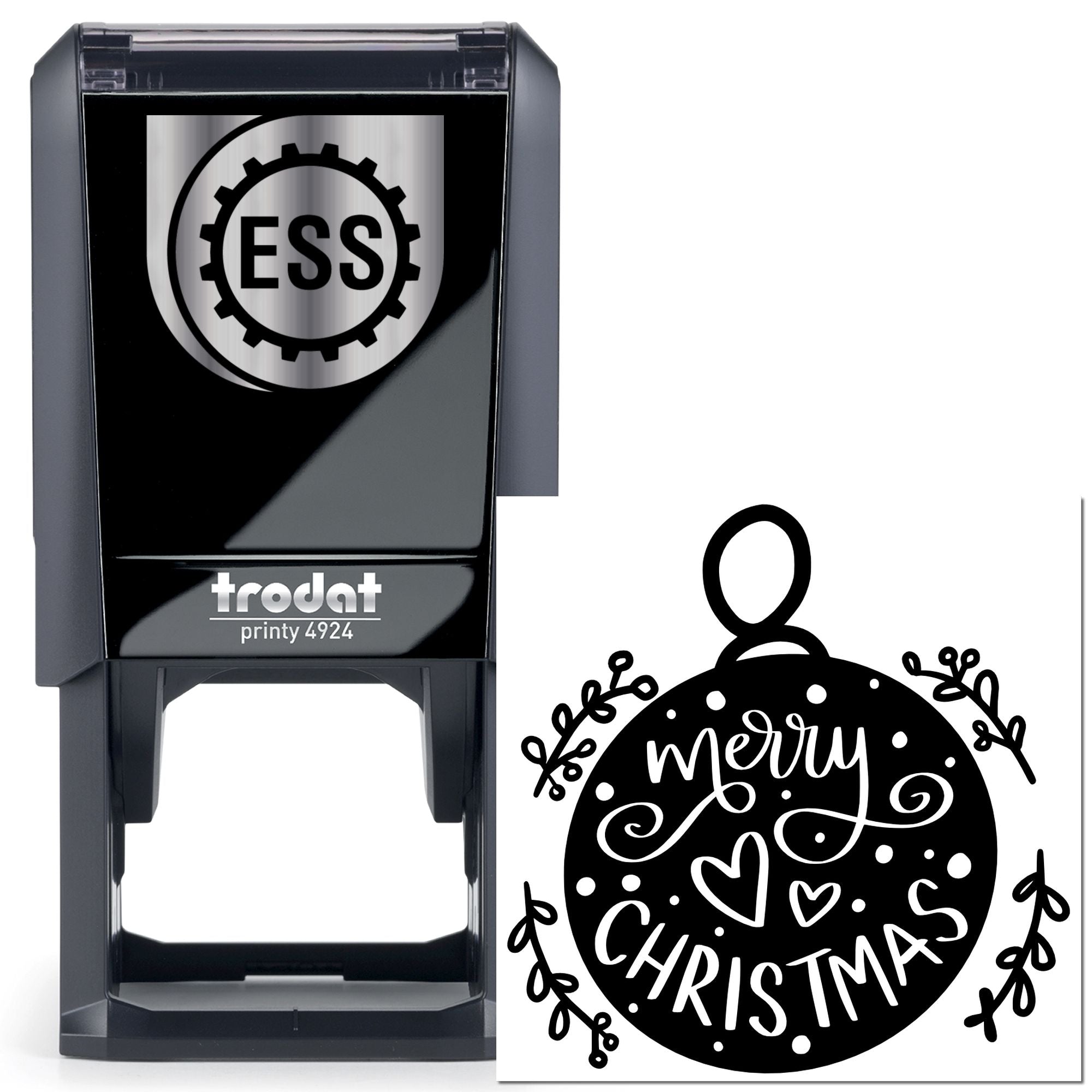 Self-Inking Christmas Ornament Paper Craft Stamp