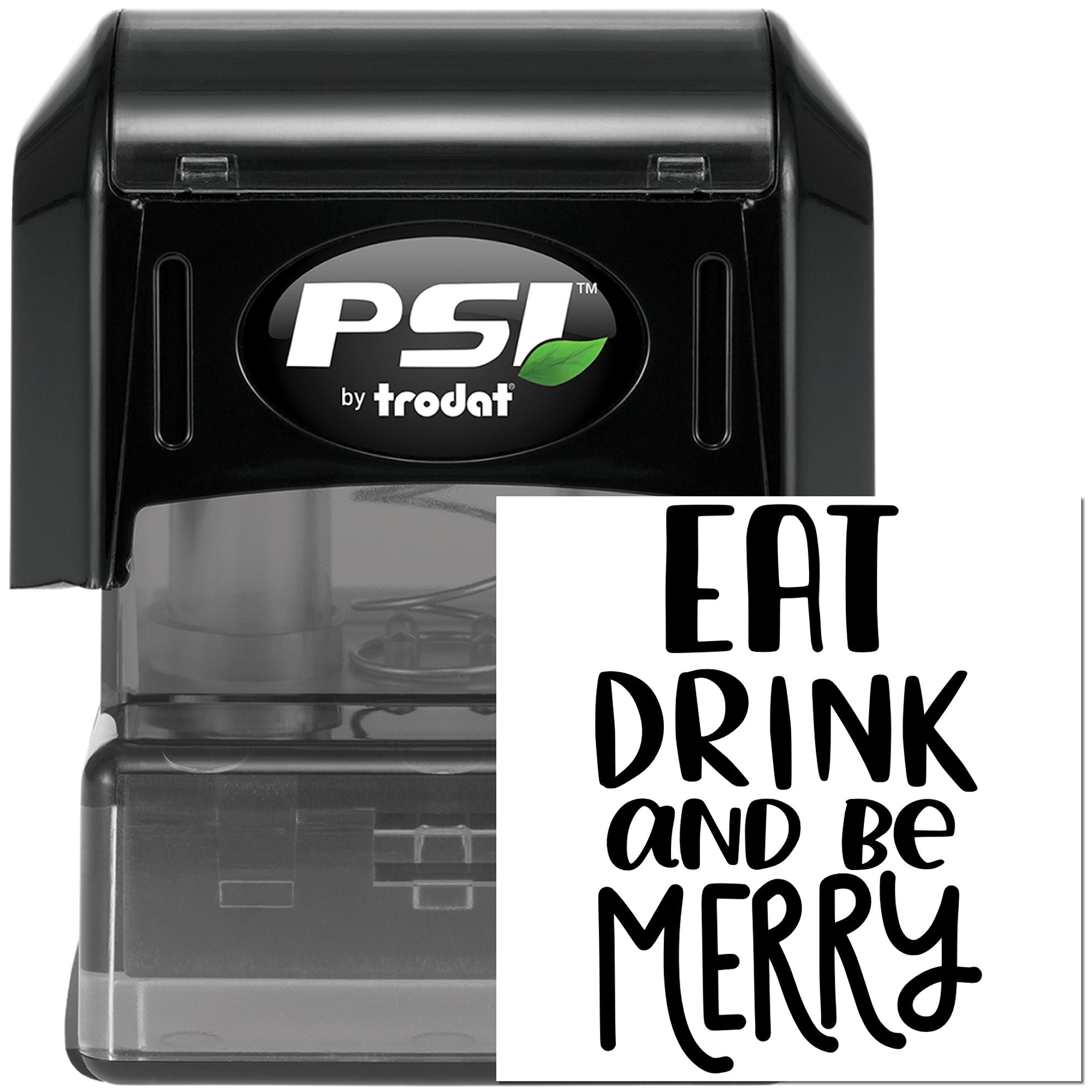 Pre-Inked Eat Drink Merry Journaling Stamp