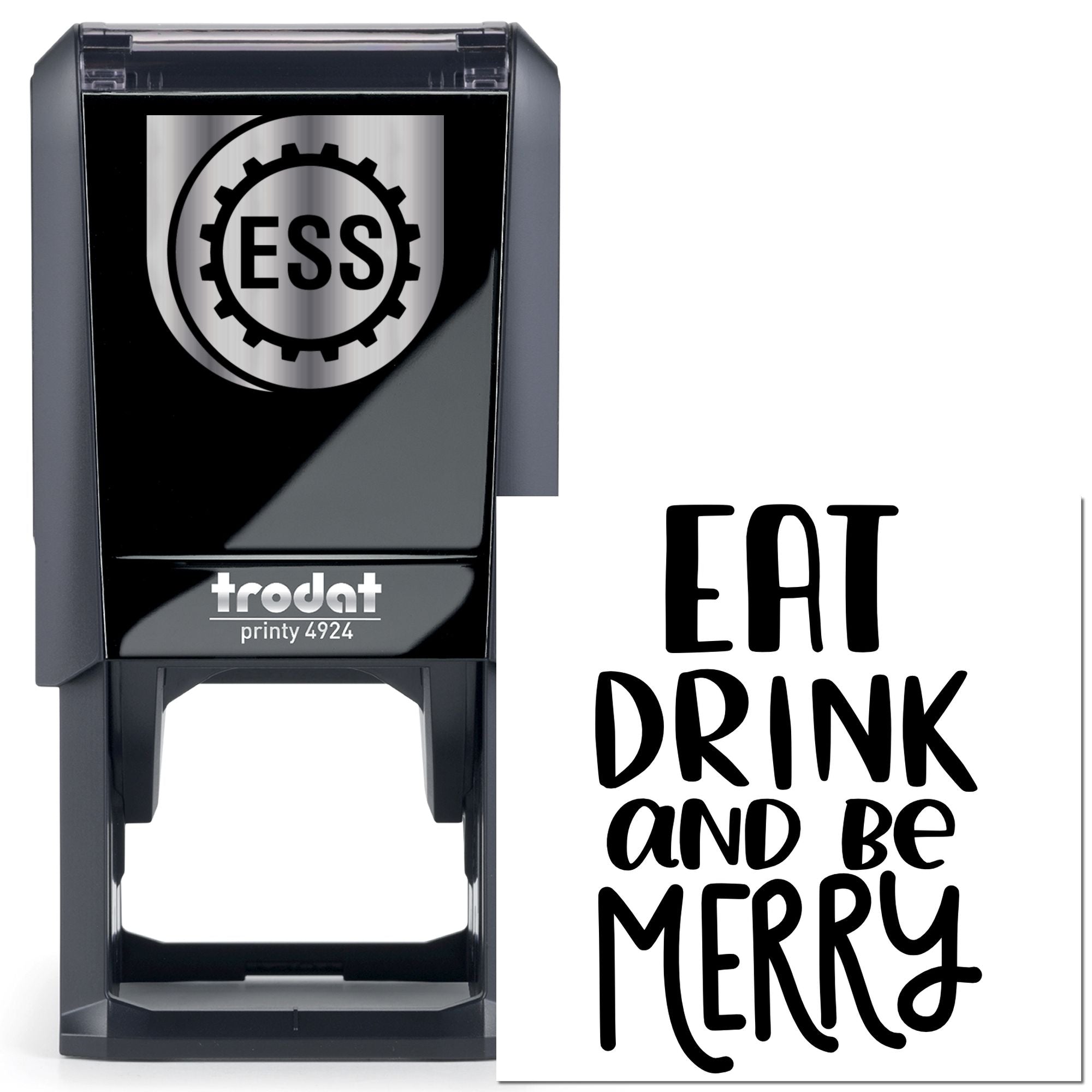 Self-Inking Be Merry Greeting Card Stamp