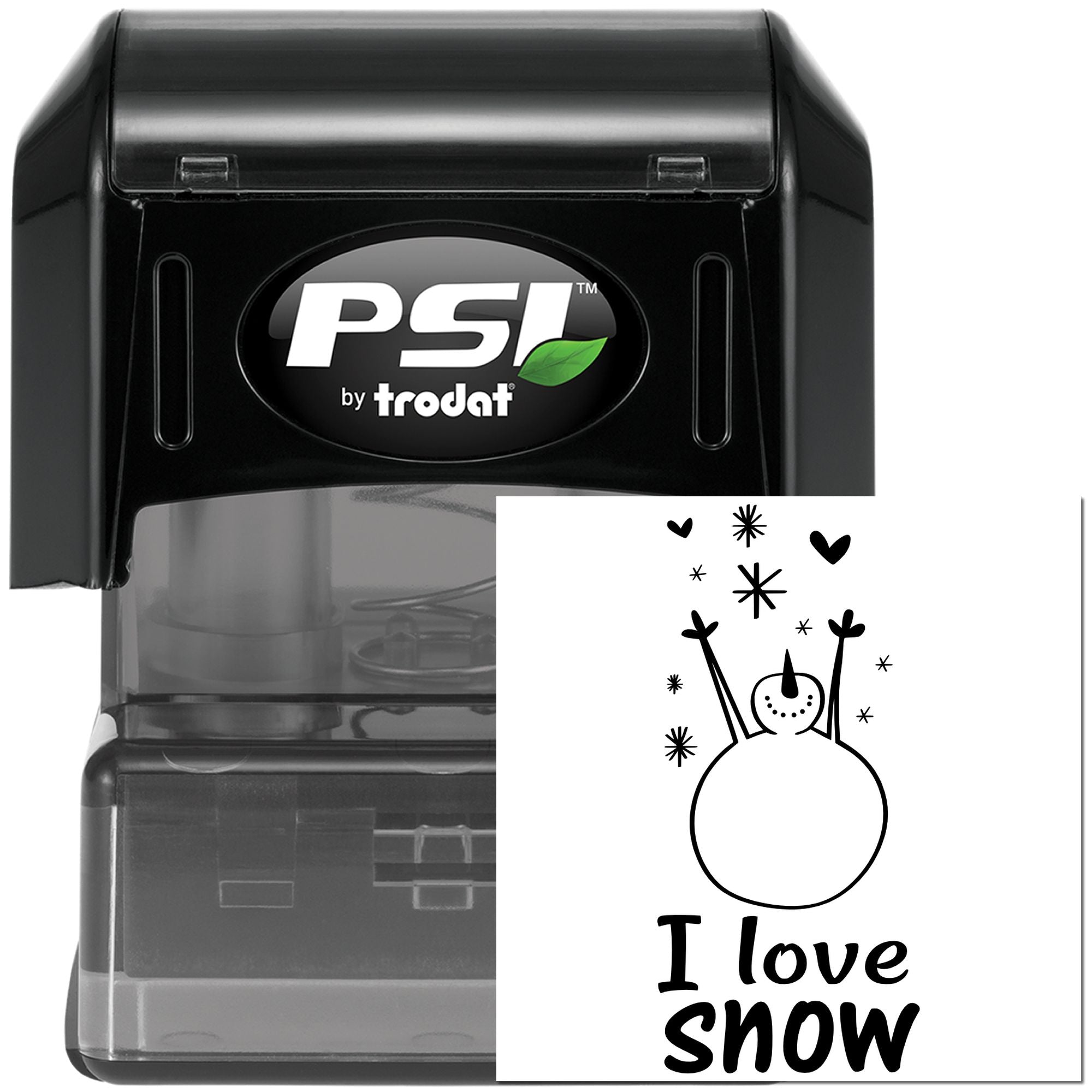 Pre-Inked Cheerful Snowman Celebration Paper Goods Stamp