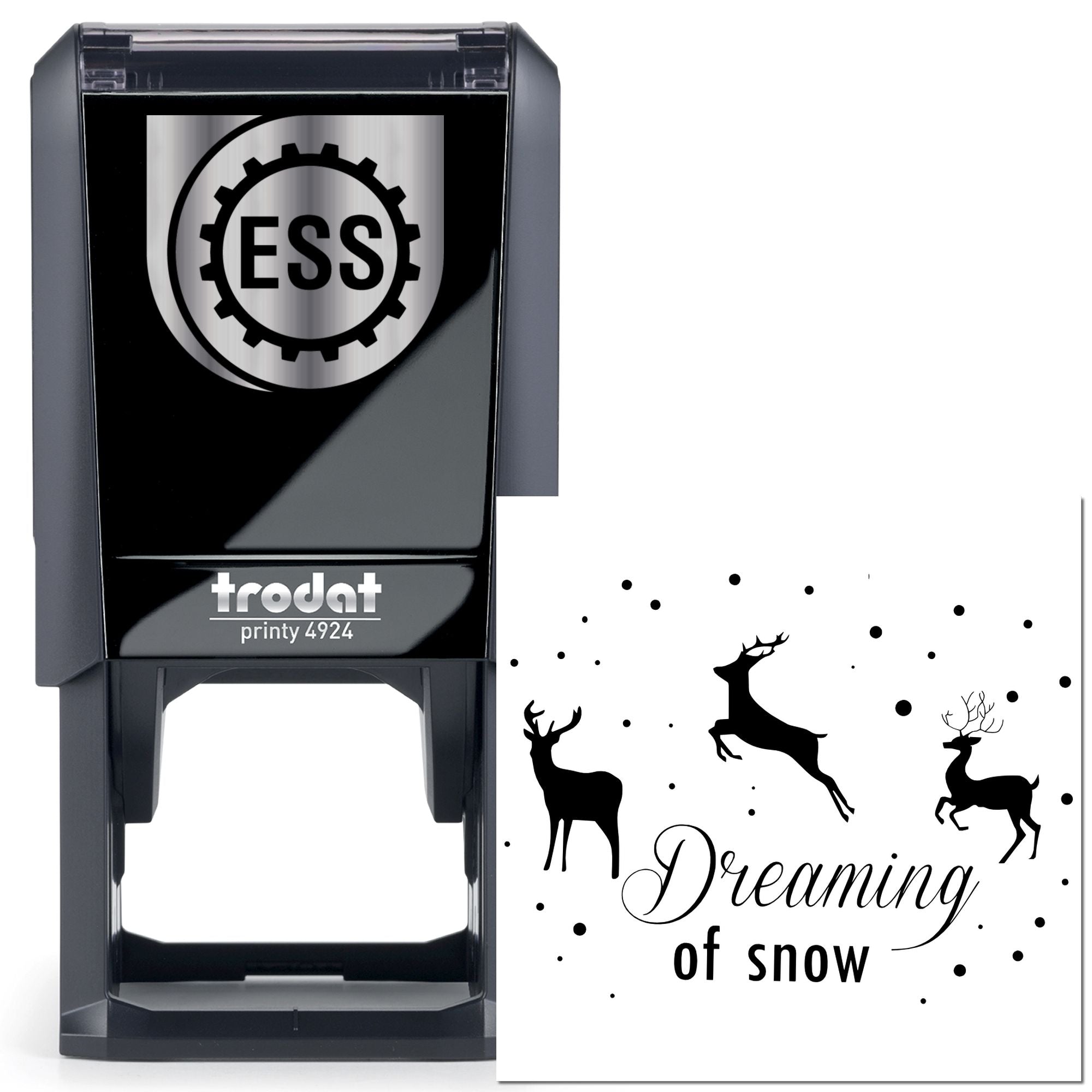 Self-Inking Snow Dreaming Mini Card Stamp