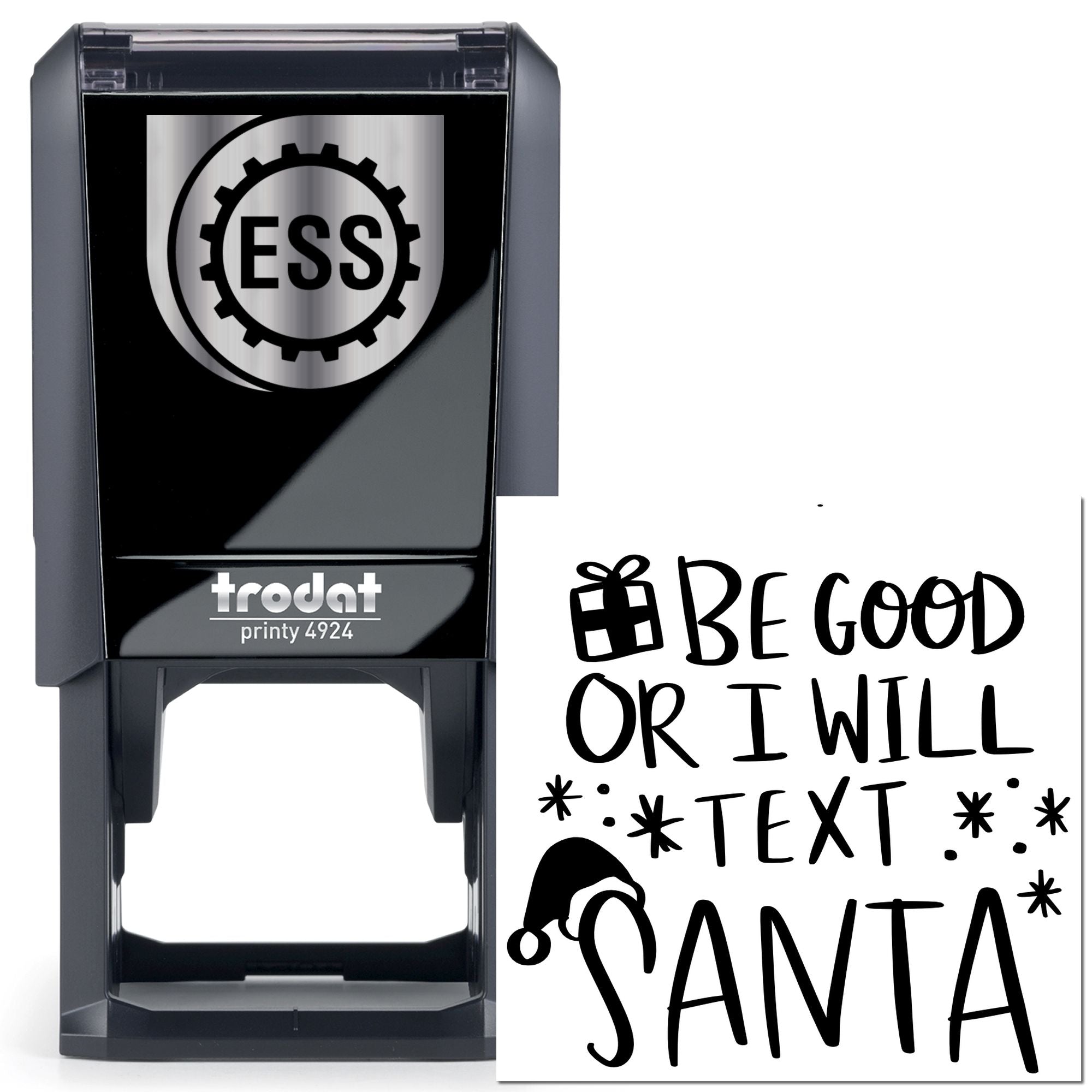 Self-Inking Text Santa Postcard Stamp