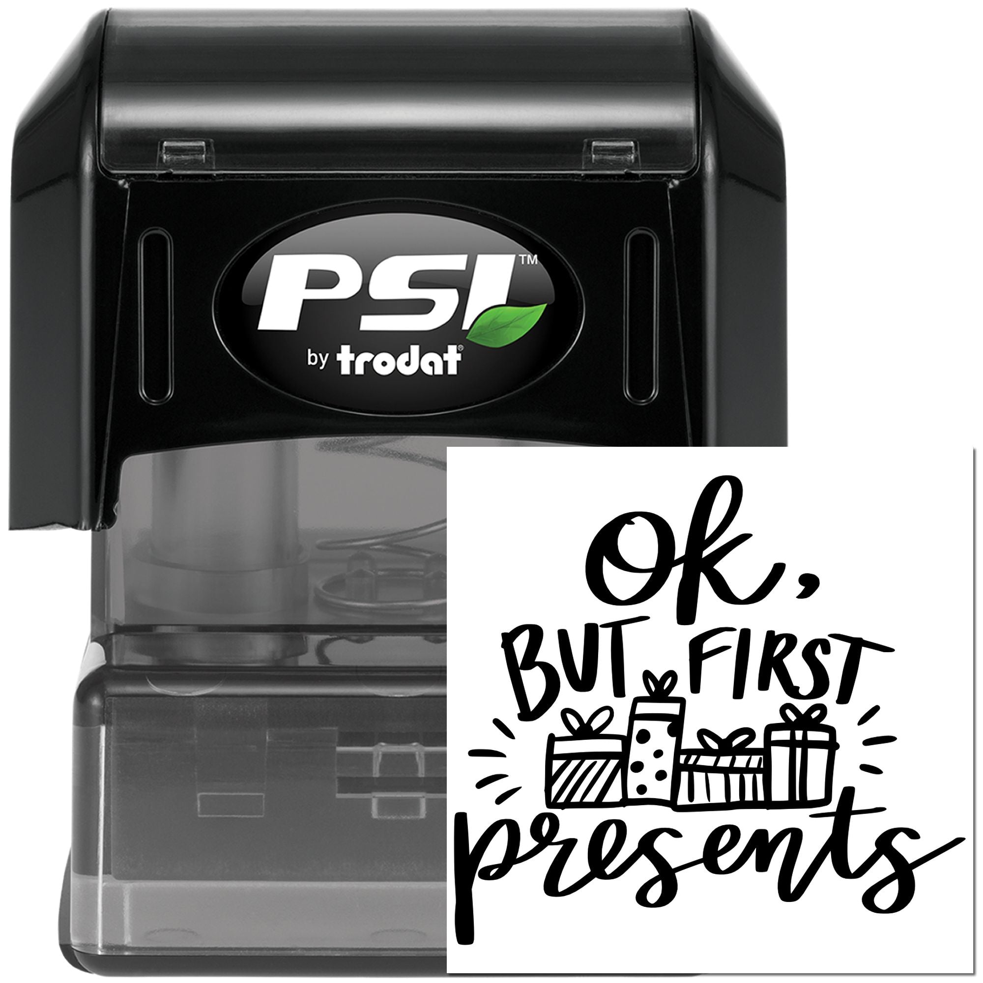 Pre-Inked Ok, First Presents Craft Stamp