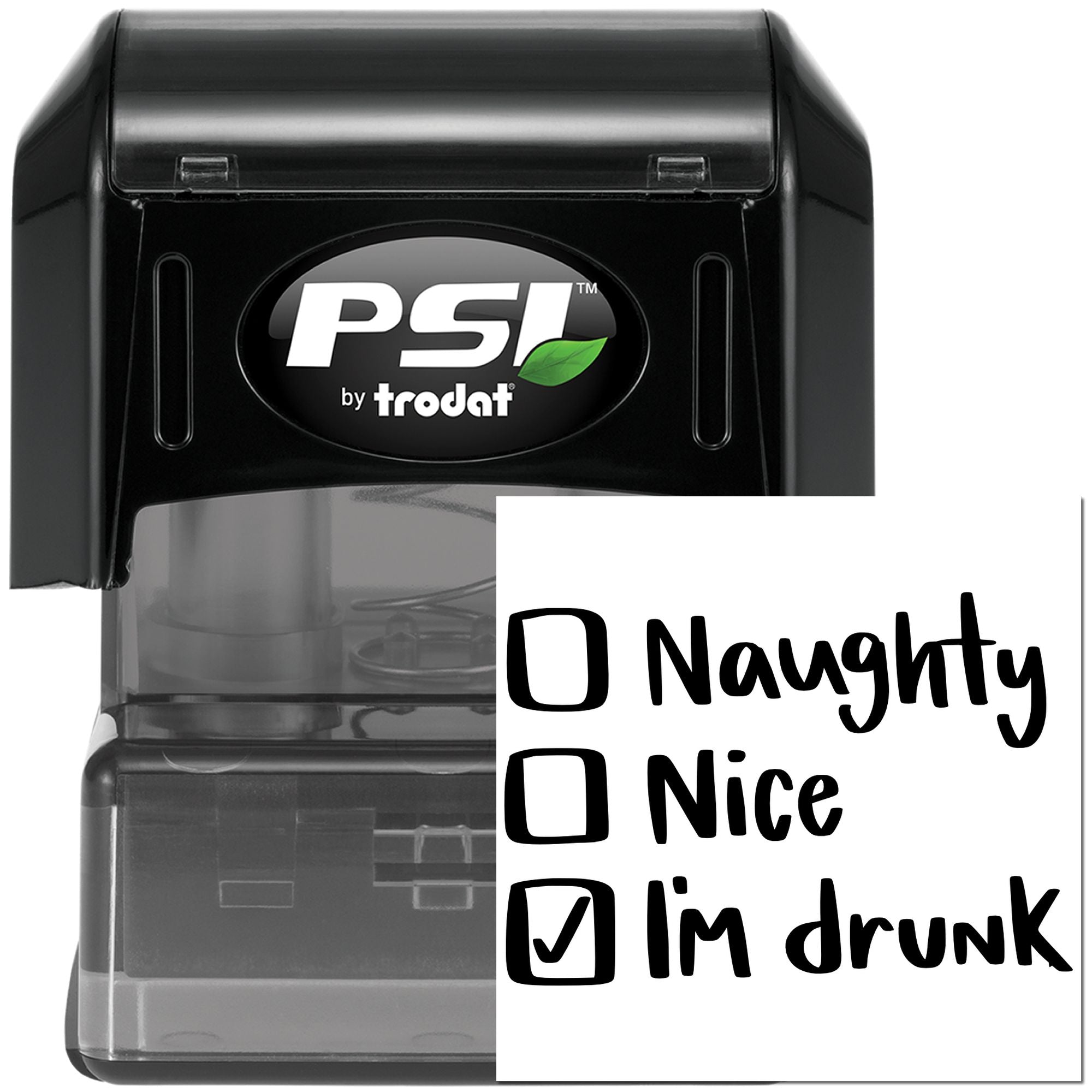 Pre-Inked Naughty Nice Drunk Crafting Stamp