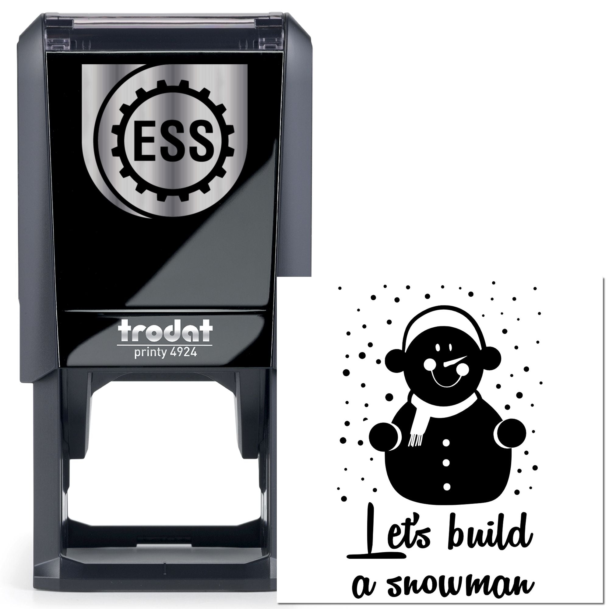 Self-Inking Snowman Smile Paper Craft Stamp