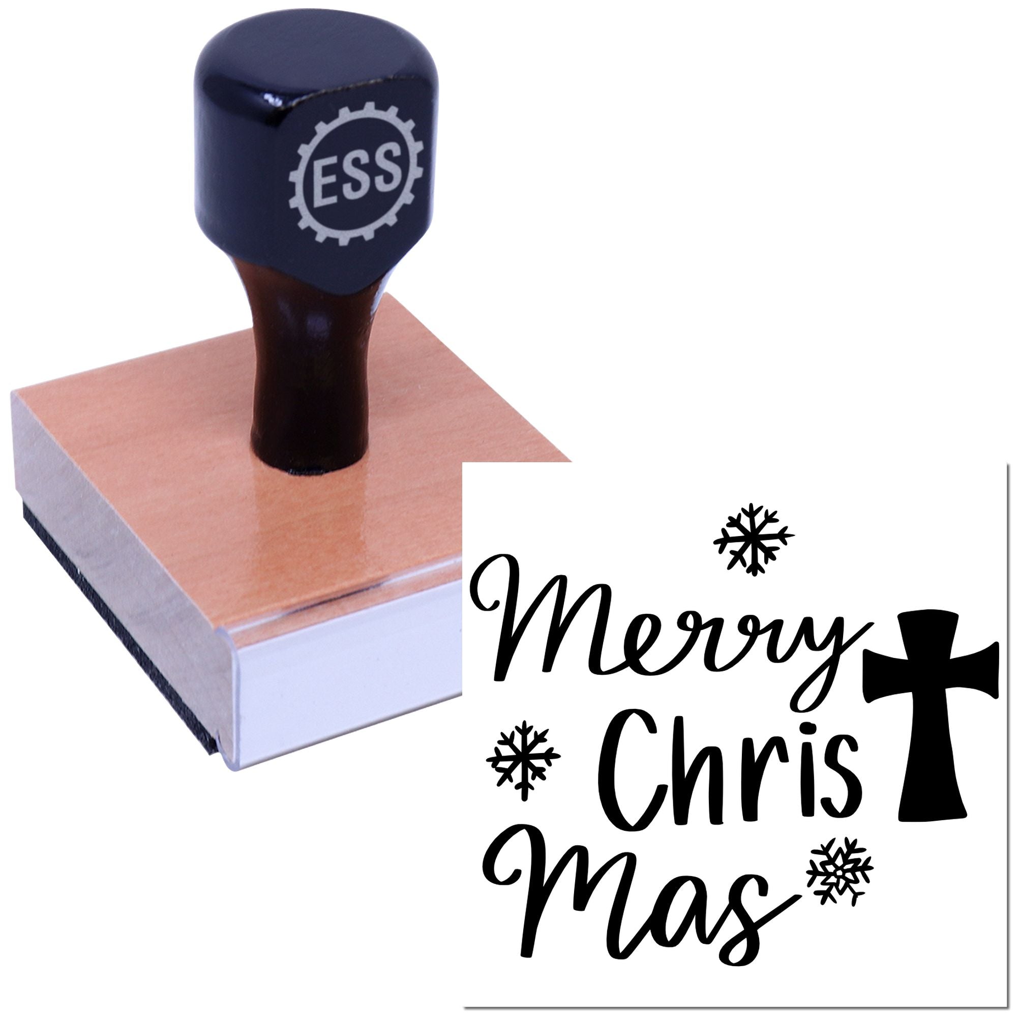 Crossed Christmas Cheer Cardmaking Rubber Stamp