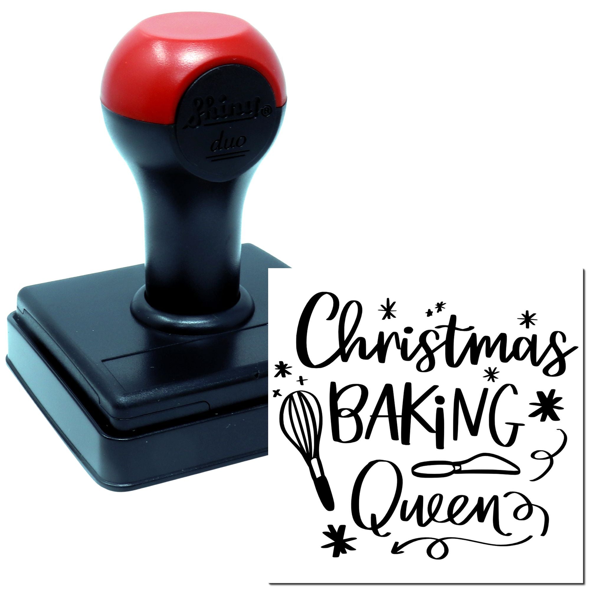 Duo Festive Whisked Holiday Baking Queen Hand Stamp