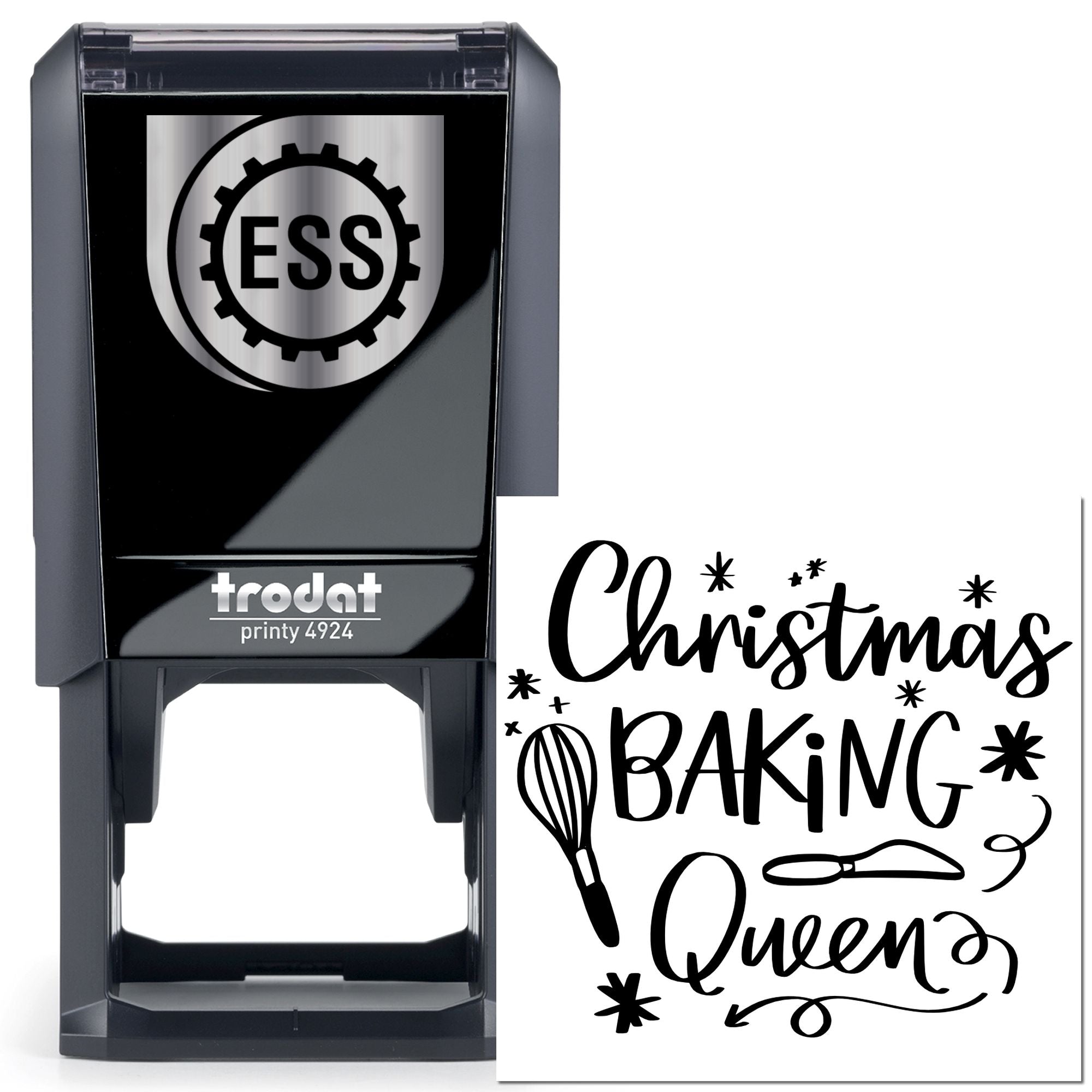 Self-Inking Baking Queen Tag Stamp