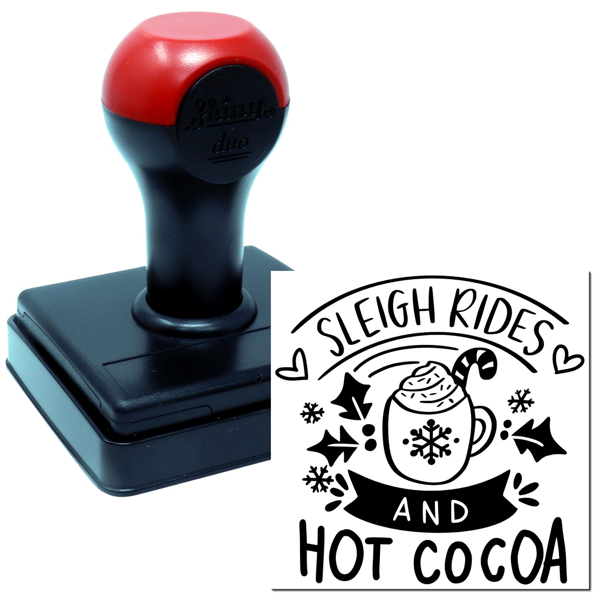 Duo Cozy Sleigh Rides And Cocoa Hand Stamp
