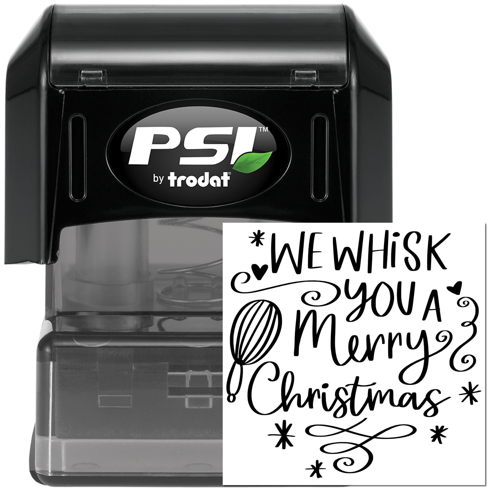 Pre-Inked Merry Christmas Card Scrapbook Stamp