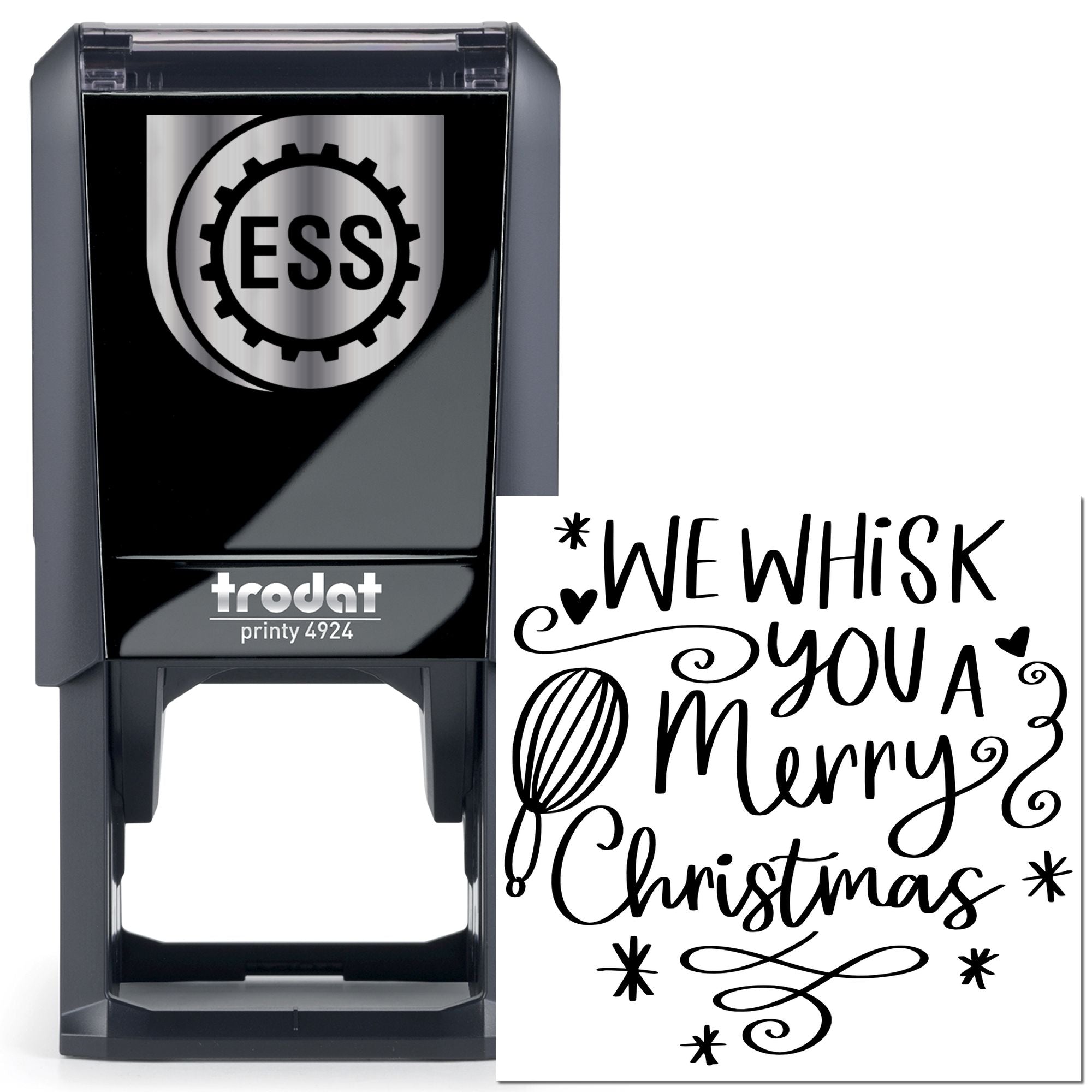 Self-Inking Whisk Christmas Crafting Stamp