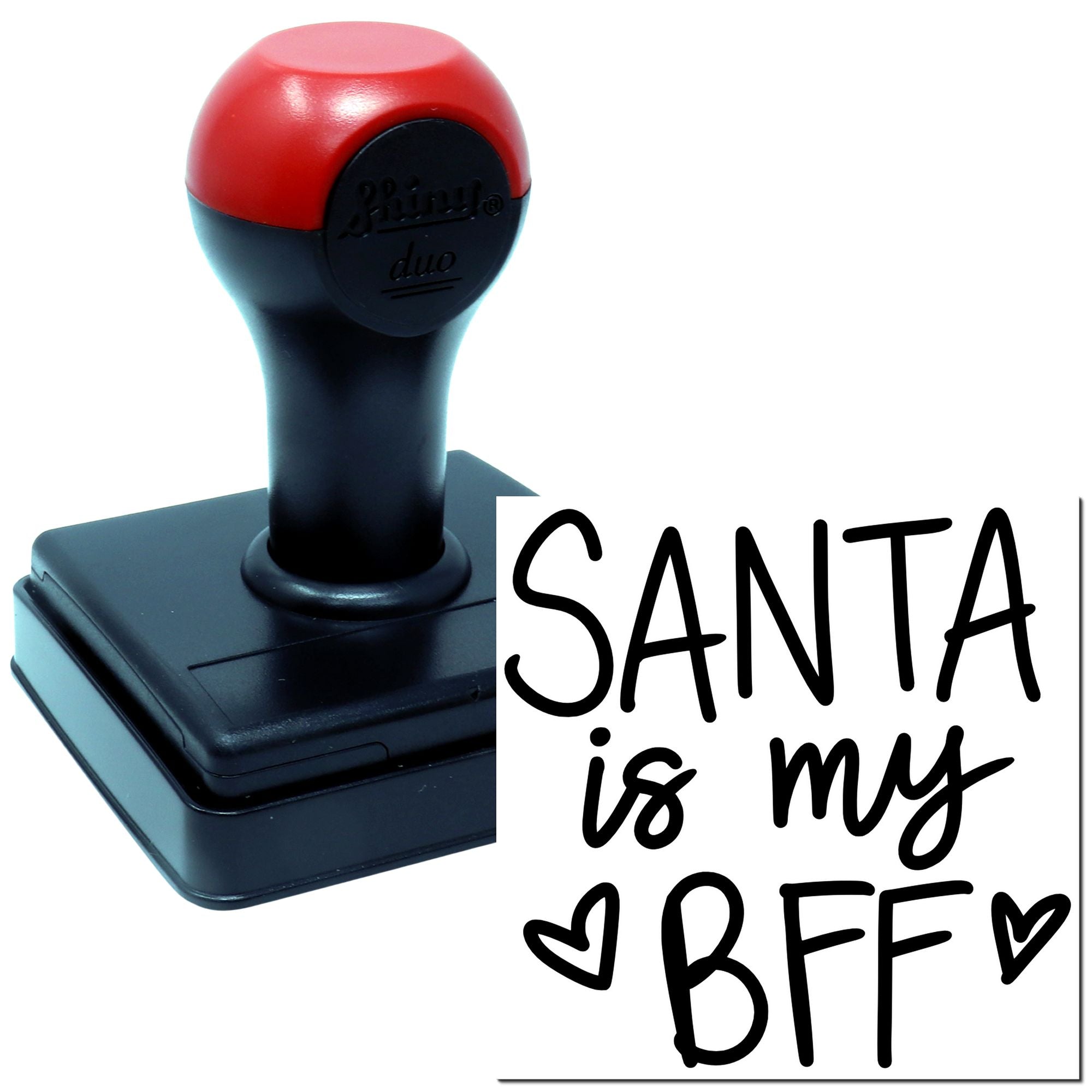 Duo Santa Is My Best Friend Hand Stamp