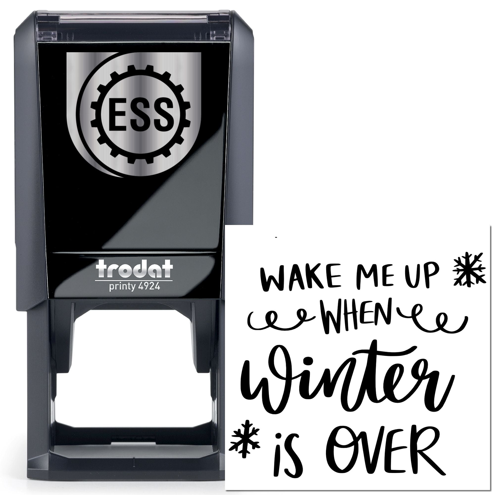 Self-Inking Winter Wake Mini Card Stamp