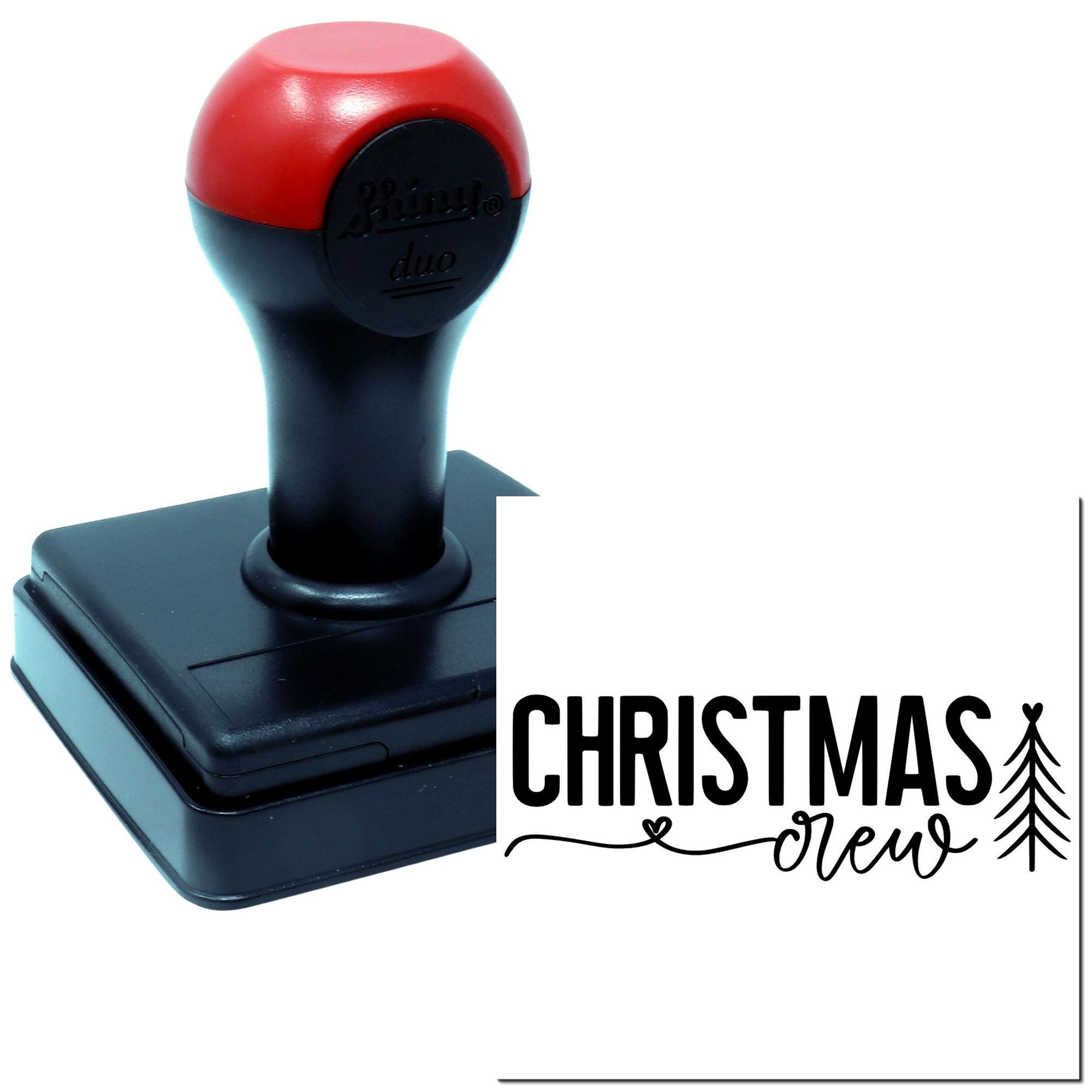 Duo Festive Christmas Crew Heart Tree Hand Stamp