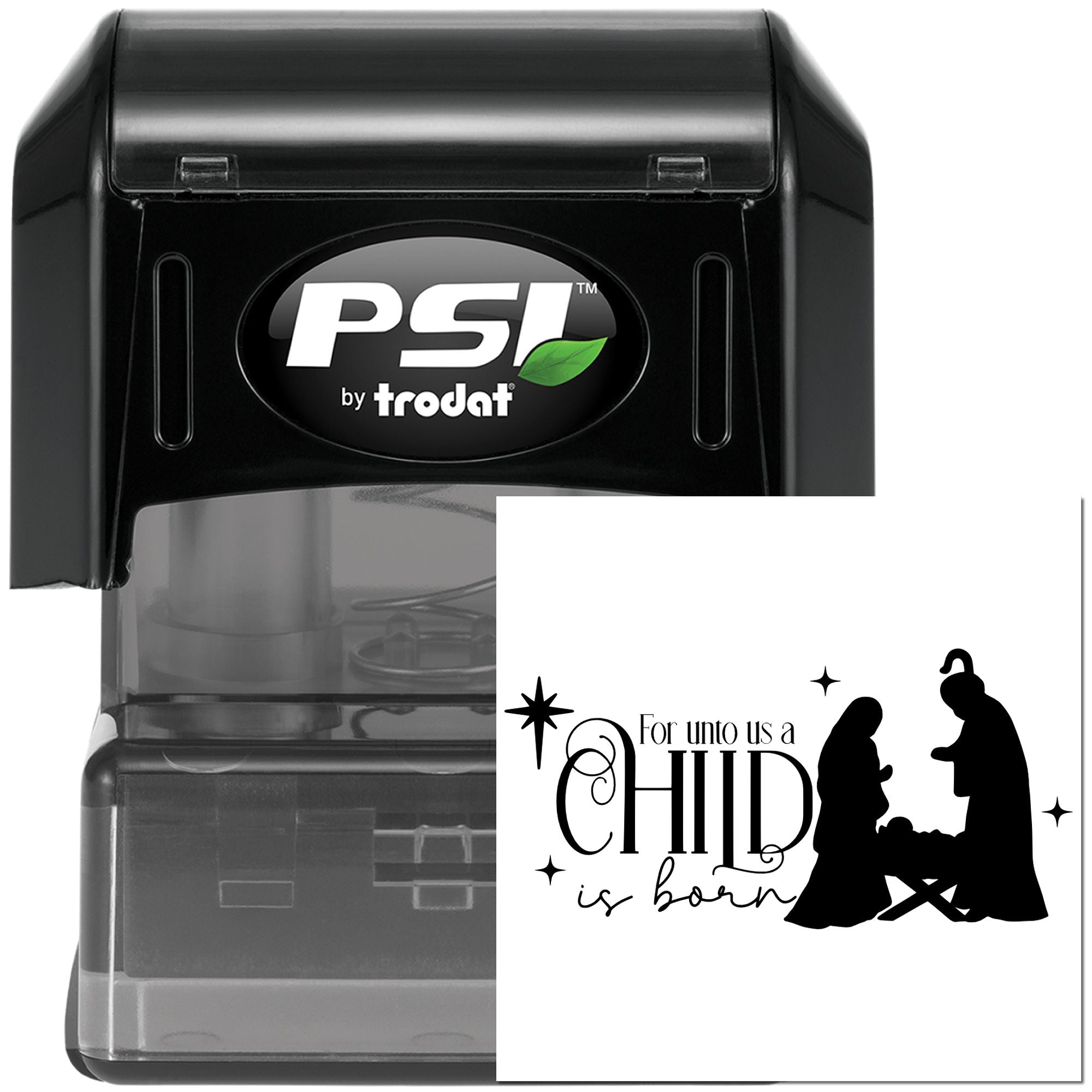 Pre-Inked Child Is Born Note Card Stamp