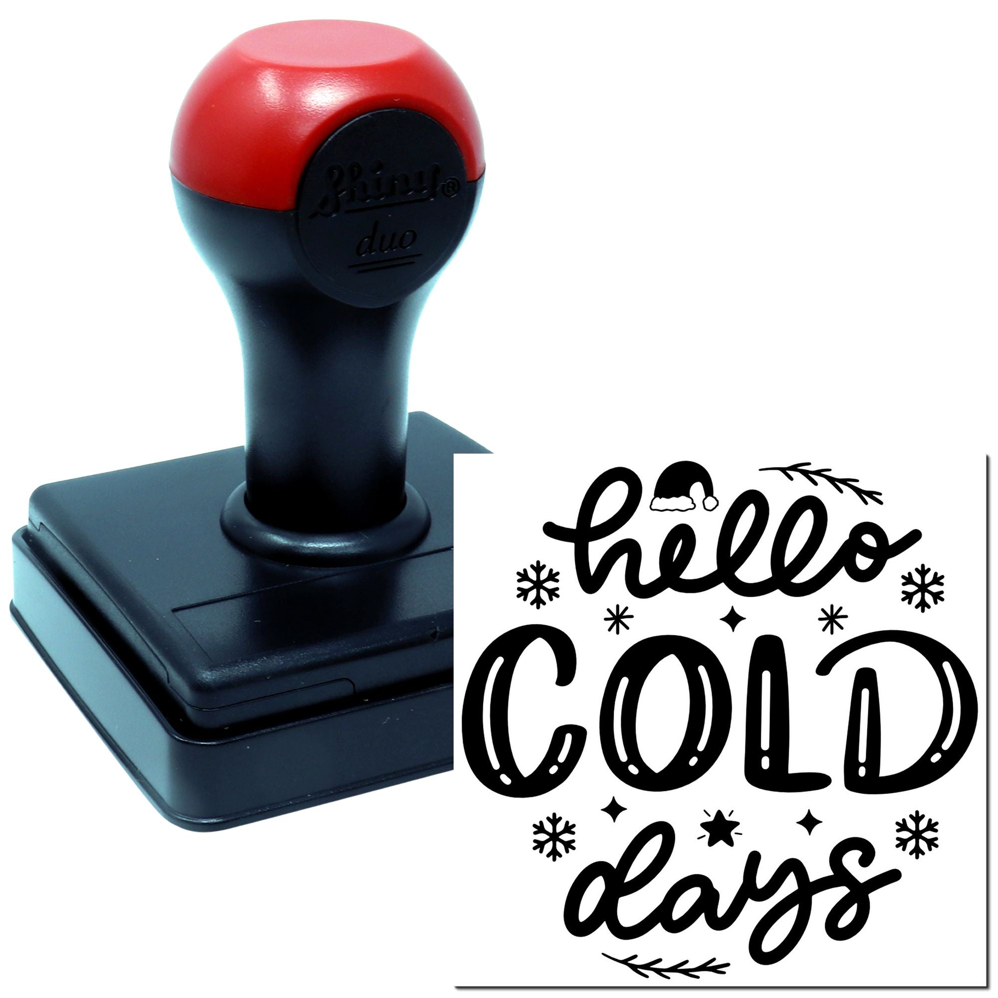 Duo Hello Cozy Cold Snowy Winter Hand Stamp