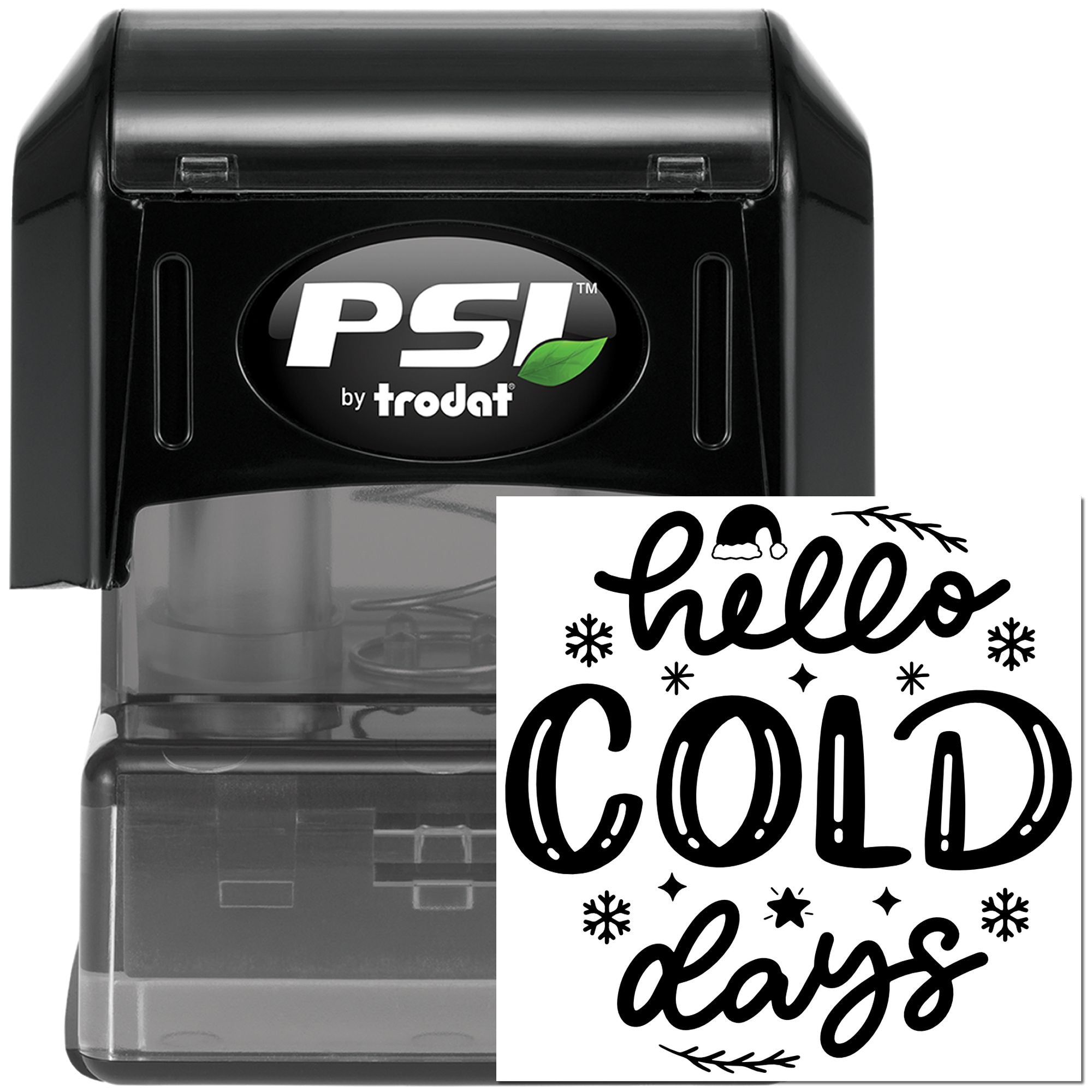 Pre-Inked Hello Cold Days Postcard Stamp