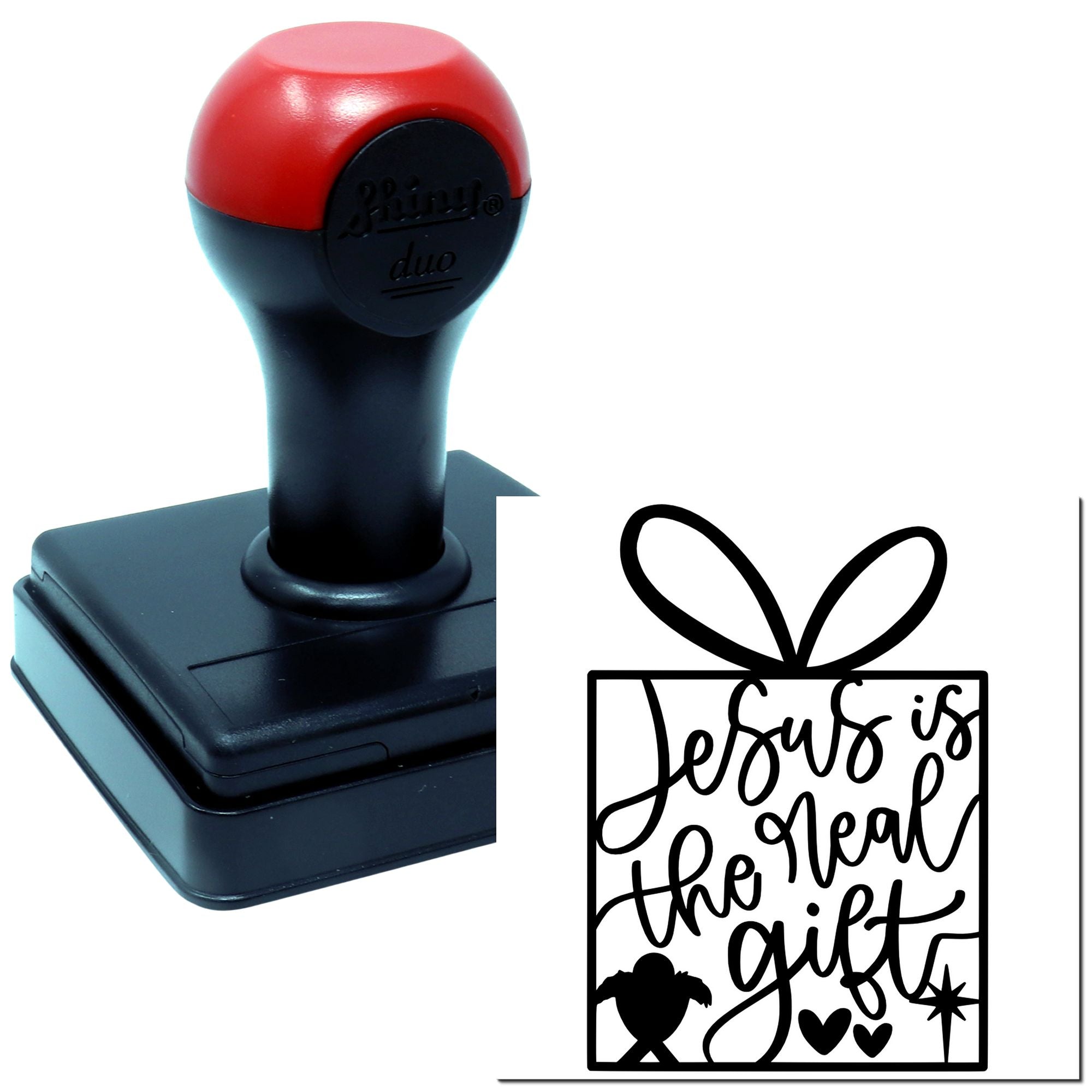 Duo Jesus Is The Real Gift Hand Stamp