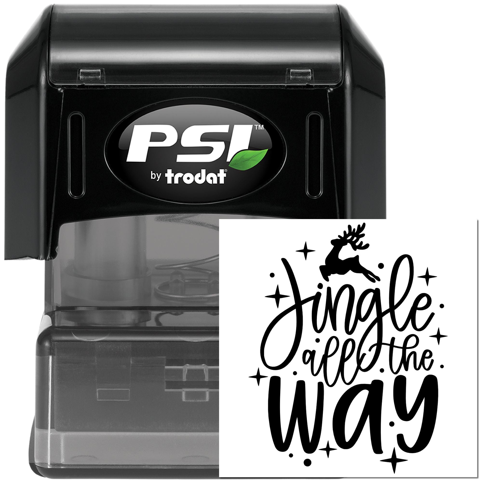 Pre-Inked Jingle Deer Jump Card Stamp