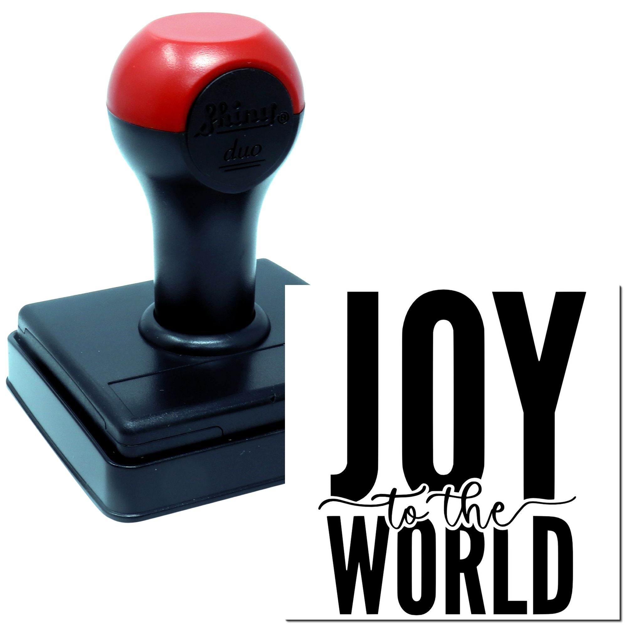 Duo Bold Joy To The World Hand Stamp