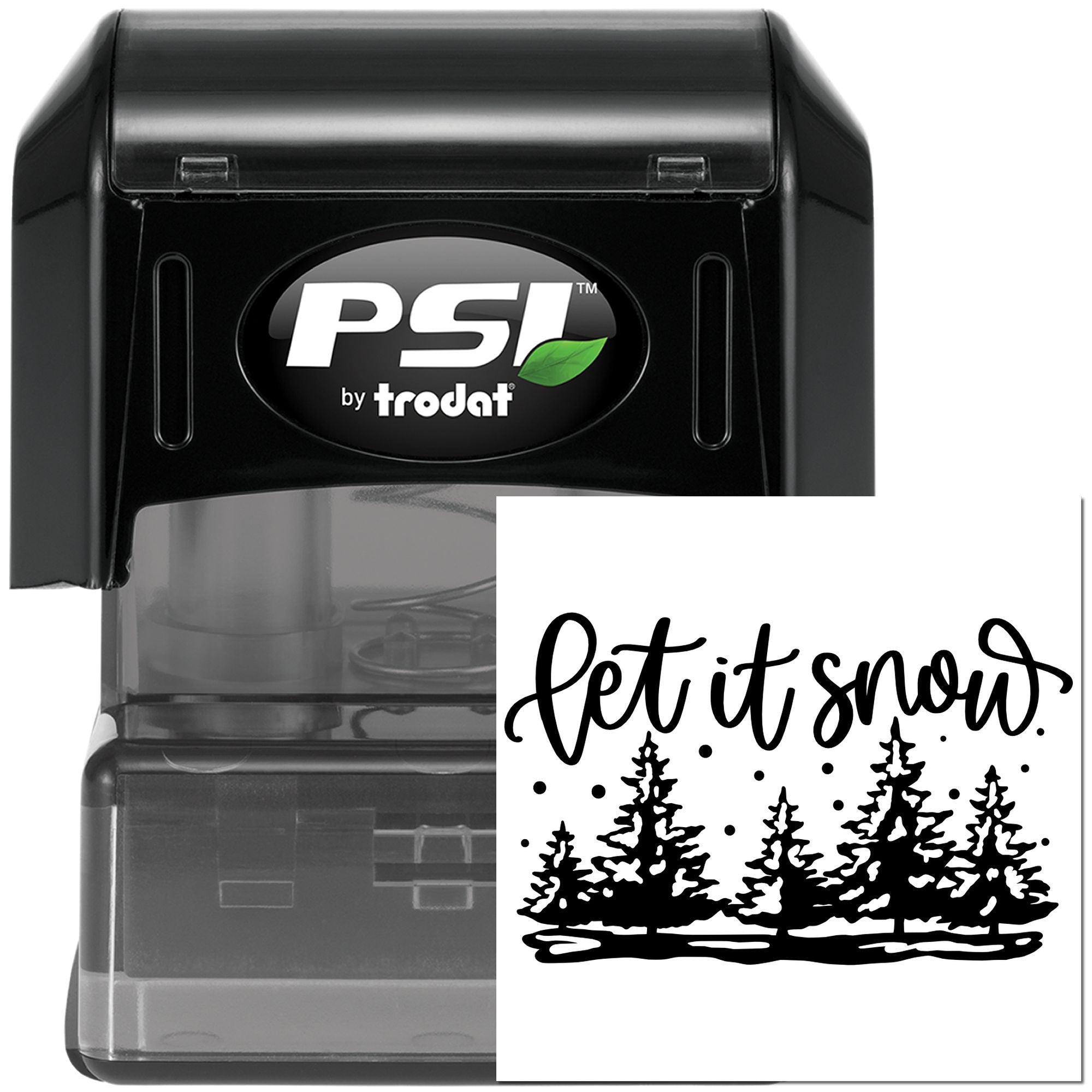 Pre-Inked Let It Snow Paper Goods Stamp