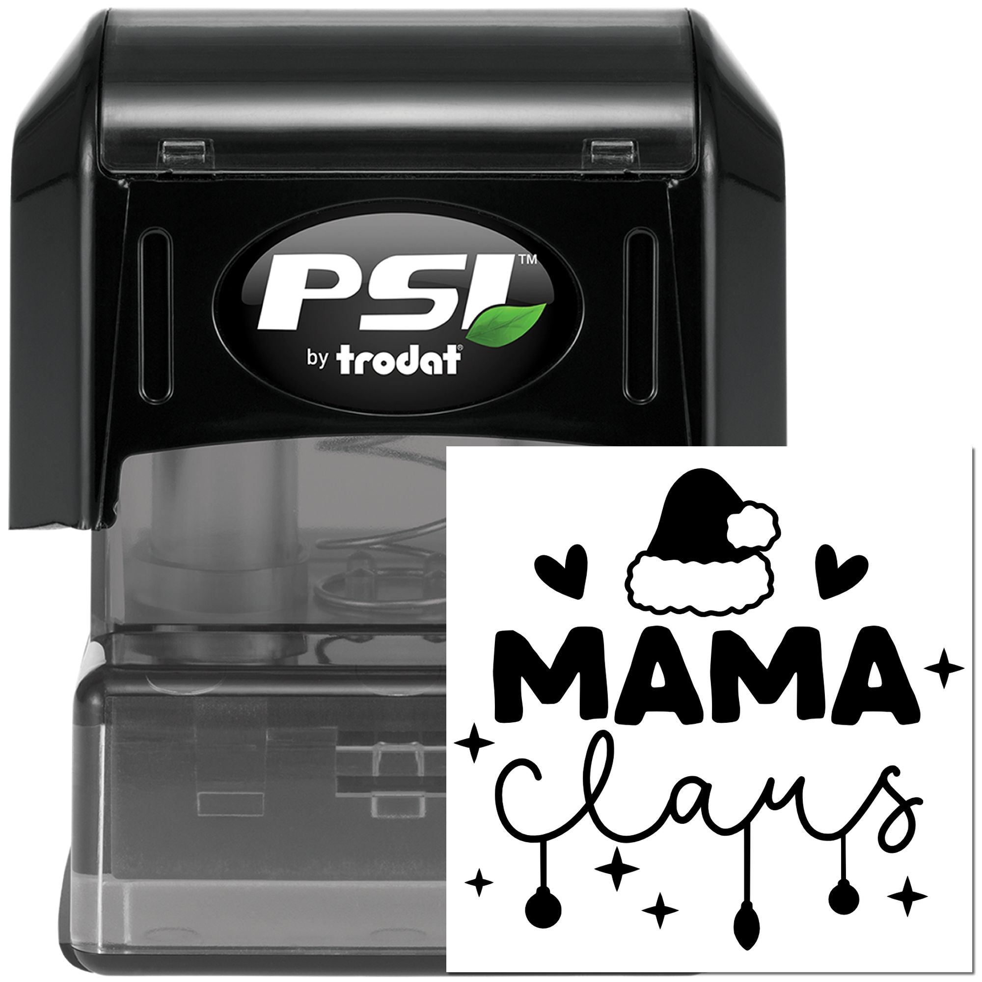 Pre-Inked Mama Claus Christmas Greeting Card Stamp