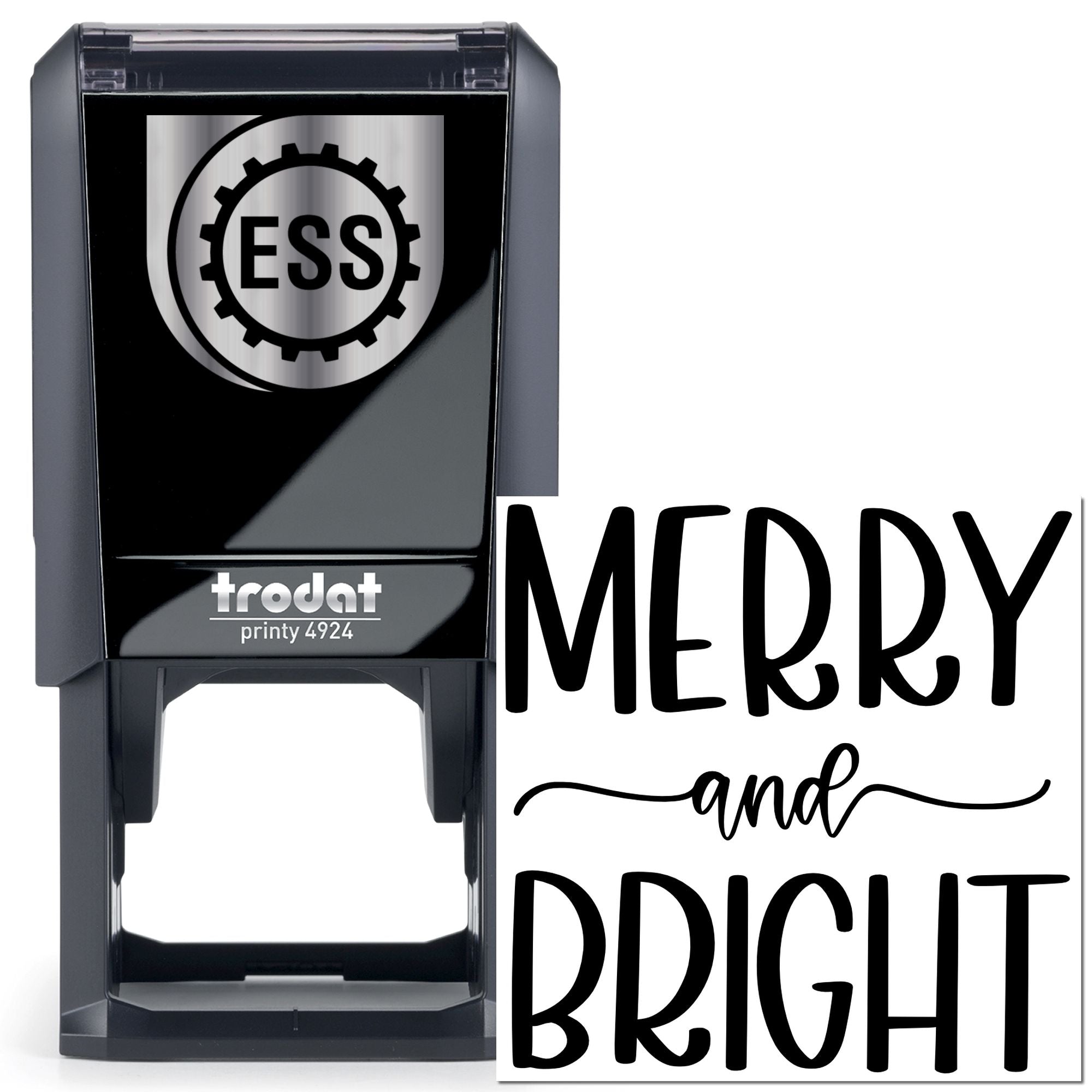 Self-Inking Merry Bright Postcard Stamp