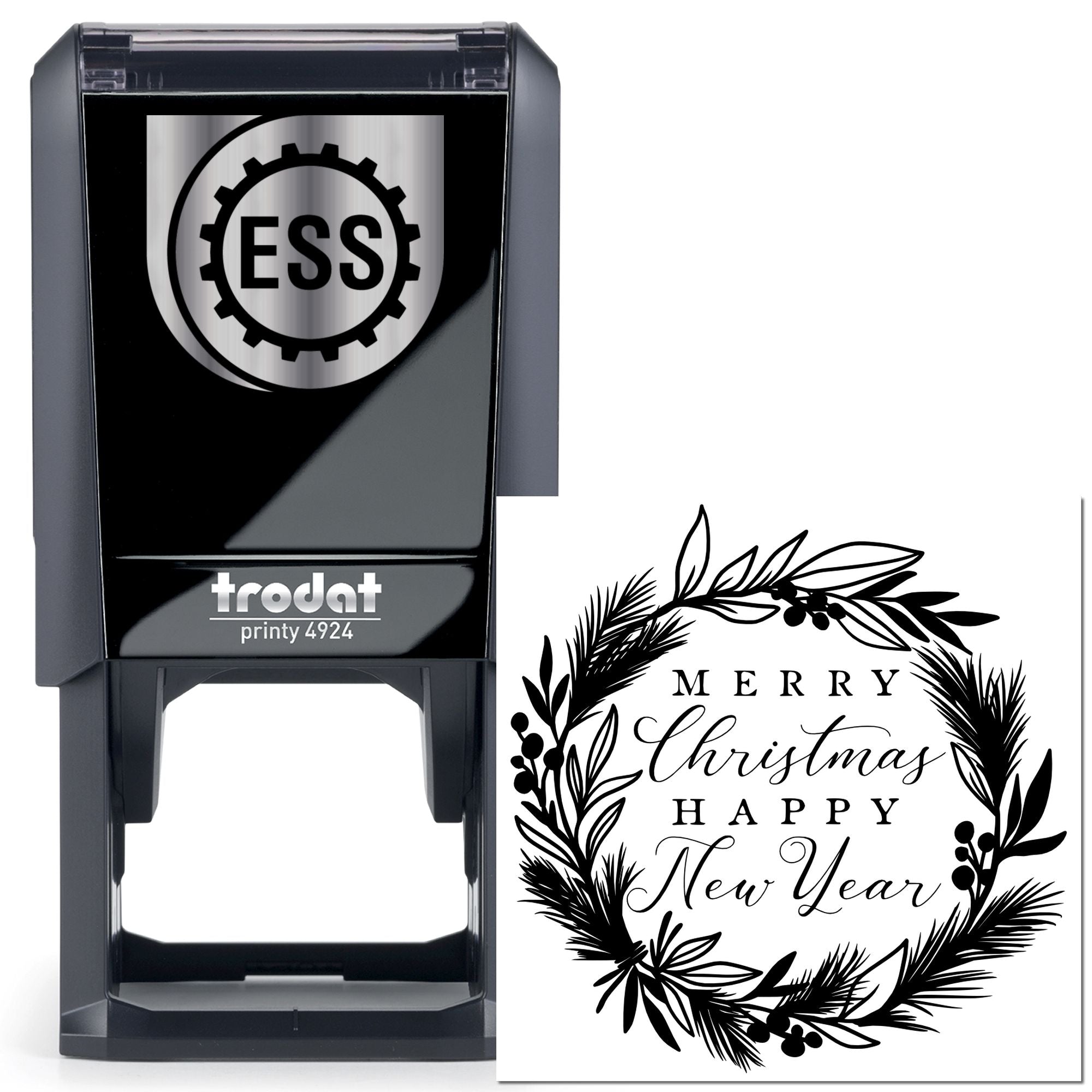 Self-Inking Christmas Wreath Craft Stamp