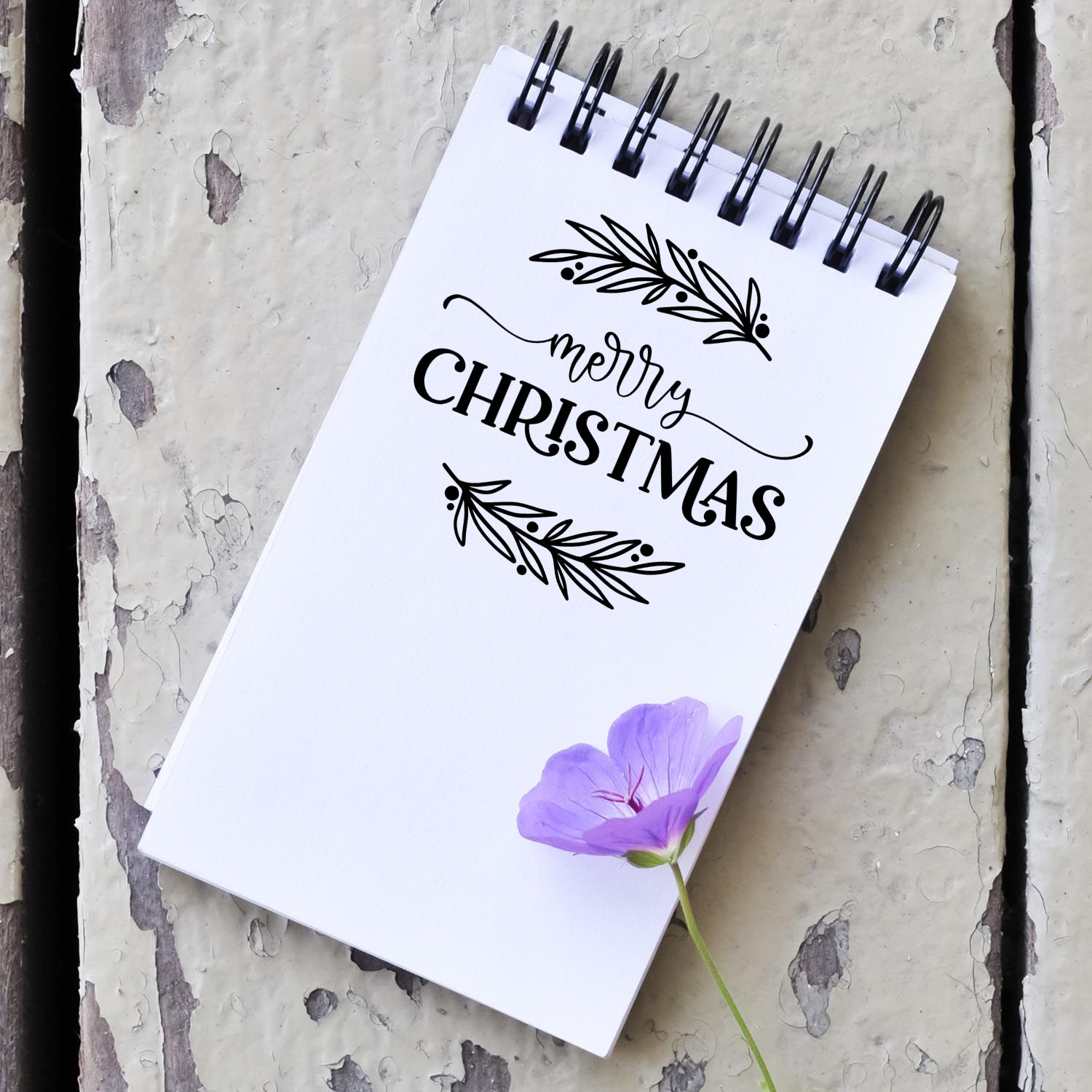 Joyful Winter Wishes Scrapbooking Rubber Stamp