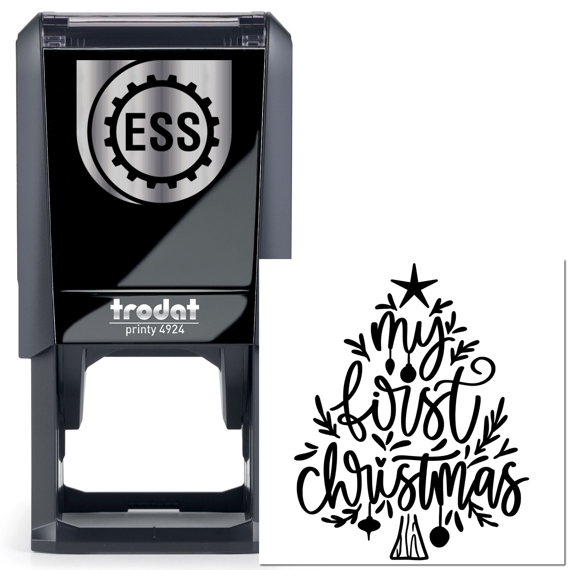Self-Inking Christmas Tree Card Stamp
