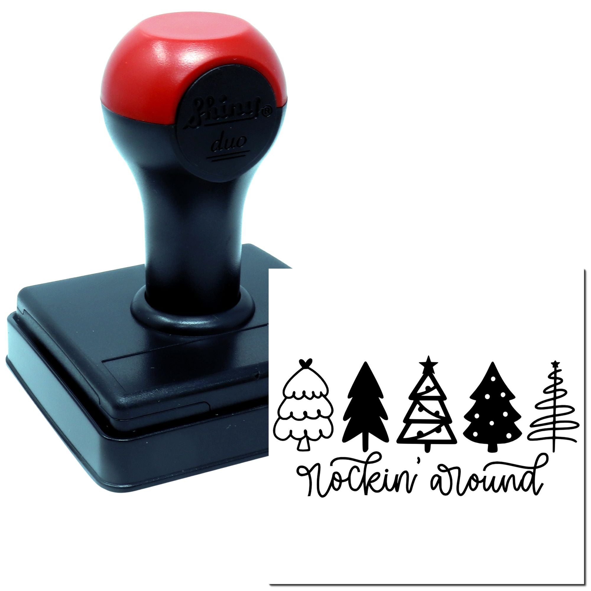 Duo Rockin' Around Festive Tree Parade Hand Stamp