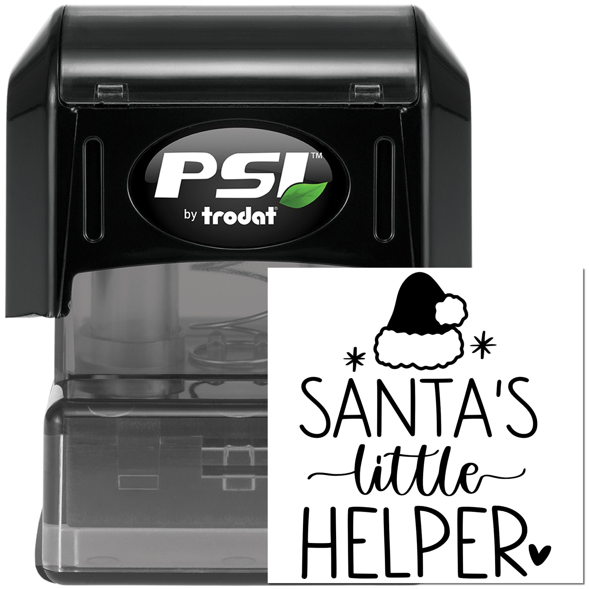 Pre-Inked Santa's Little Helper Greeting Card Stamp