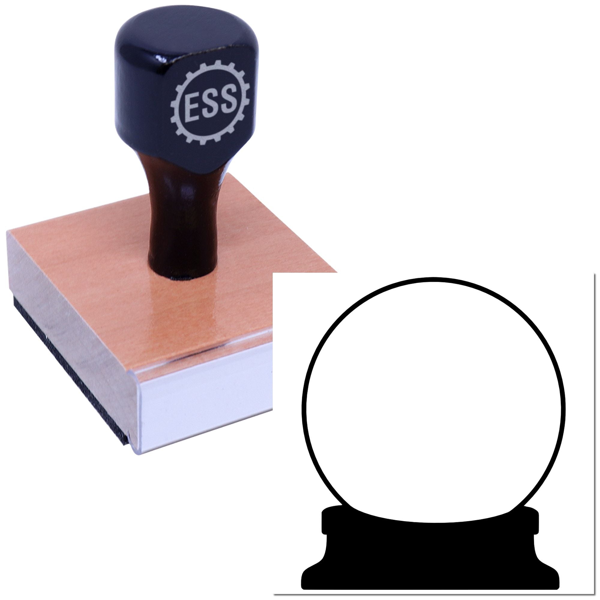 Blank Crystal Globe Party Favor Rubber Stamp