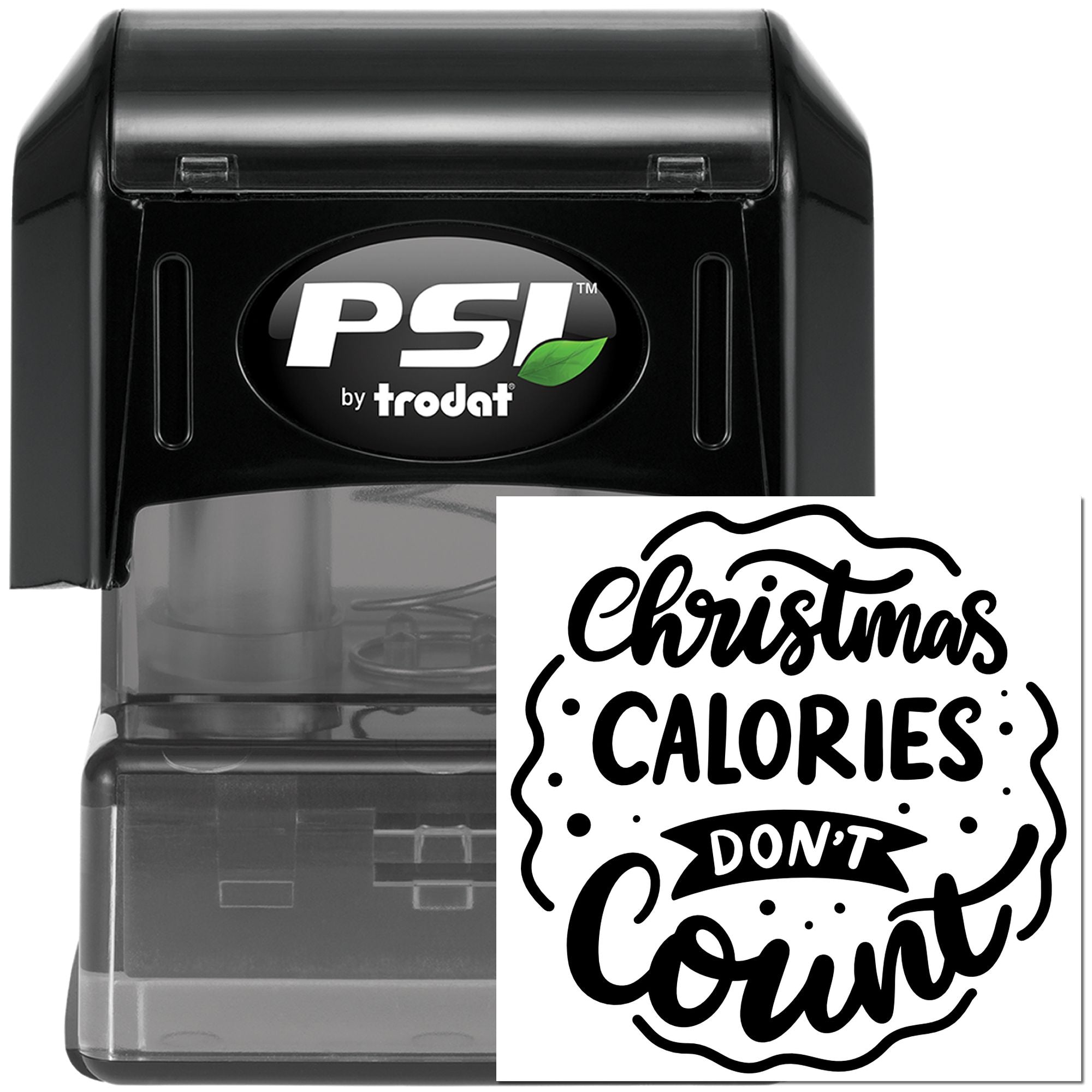 Pre-Inked Don't Count Calories Favor Tag Stamp