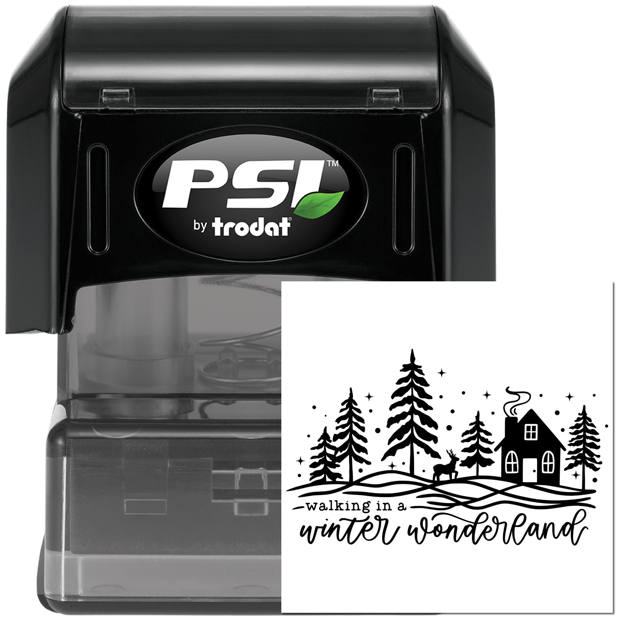 Pre-Inked Winter Wonderland Scene Craft Stamp