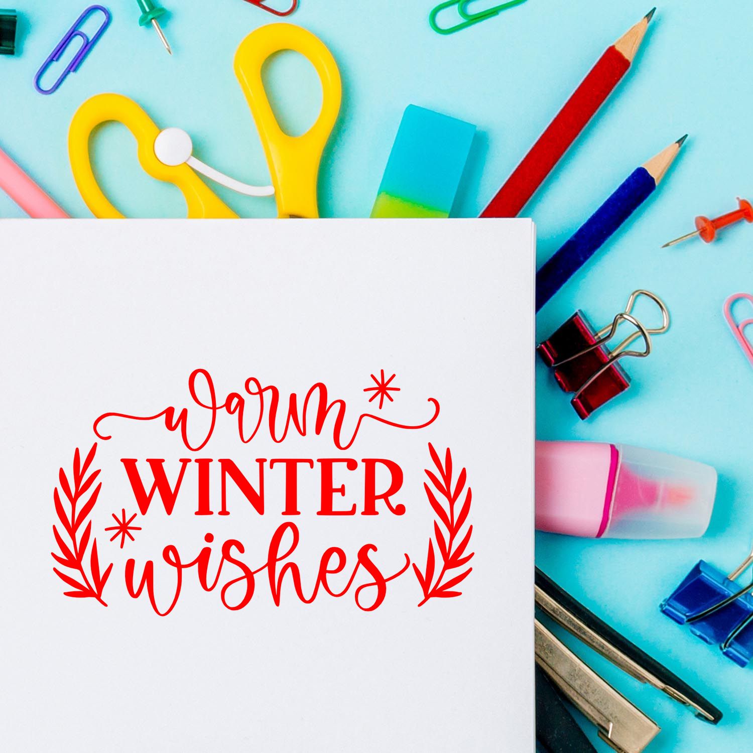 Self-Inking Winter Wishes Crafting Stamp