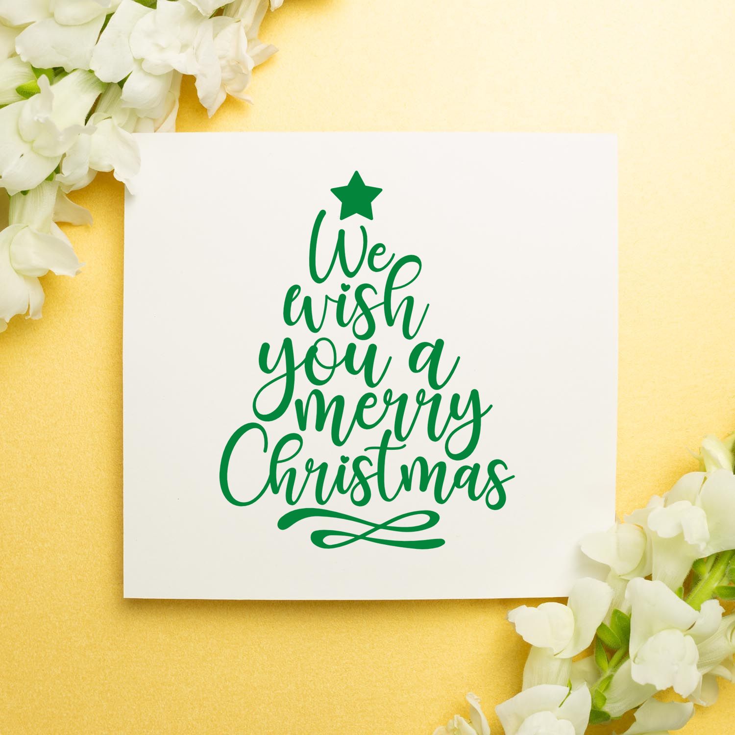 Self-Inking Christmas Tree Paper Craft Stamp