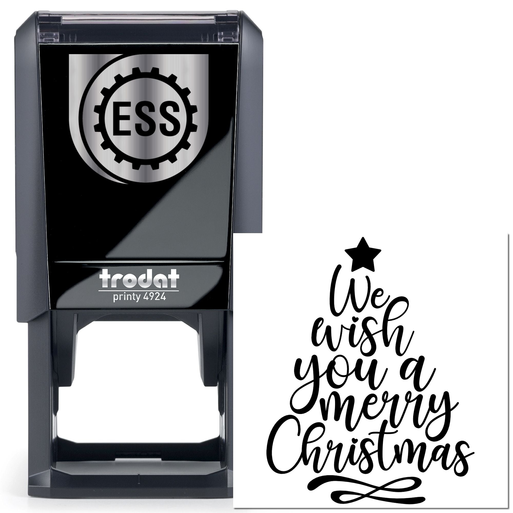 Self-Inking Christmas Tree Paper Craft Stamp